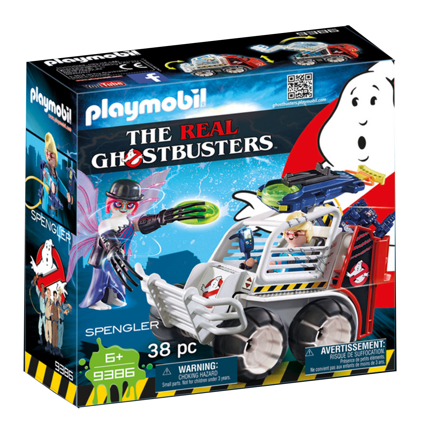 Playmobil 9386 Ghostbuster Spengler et voiturette