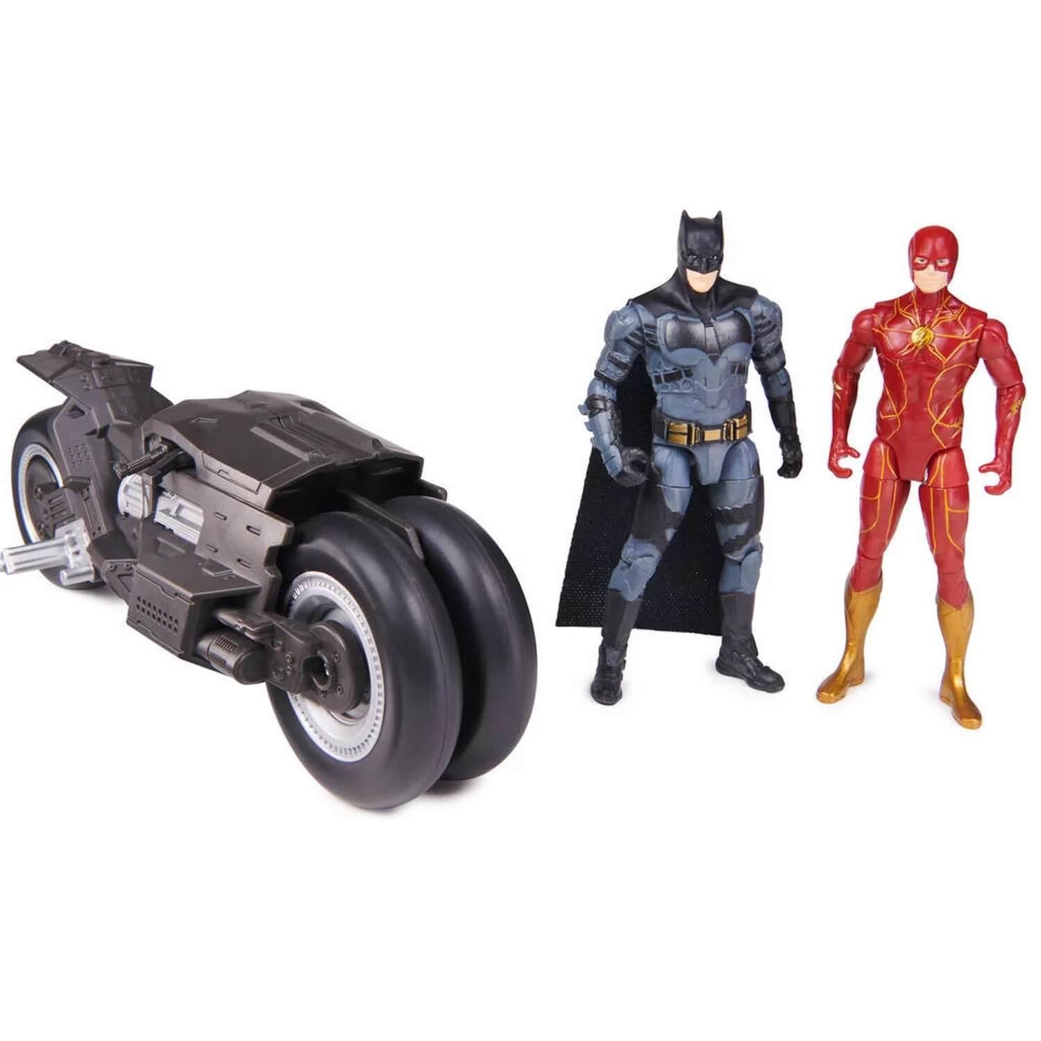Coffret Batcycle avec 2 figurines Batman et The Flash