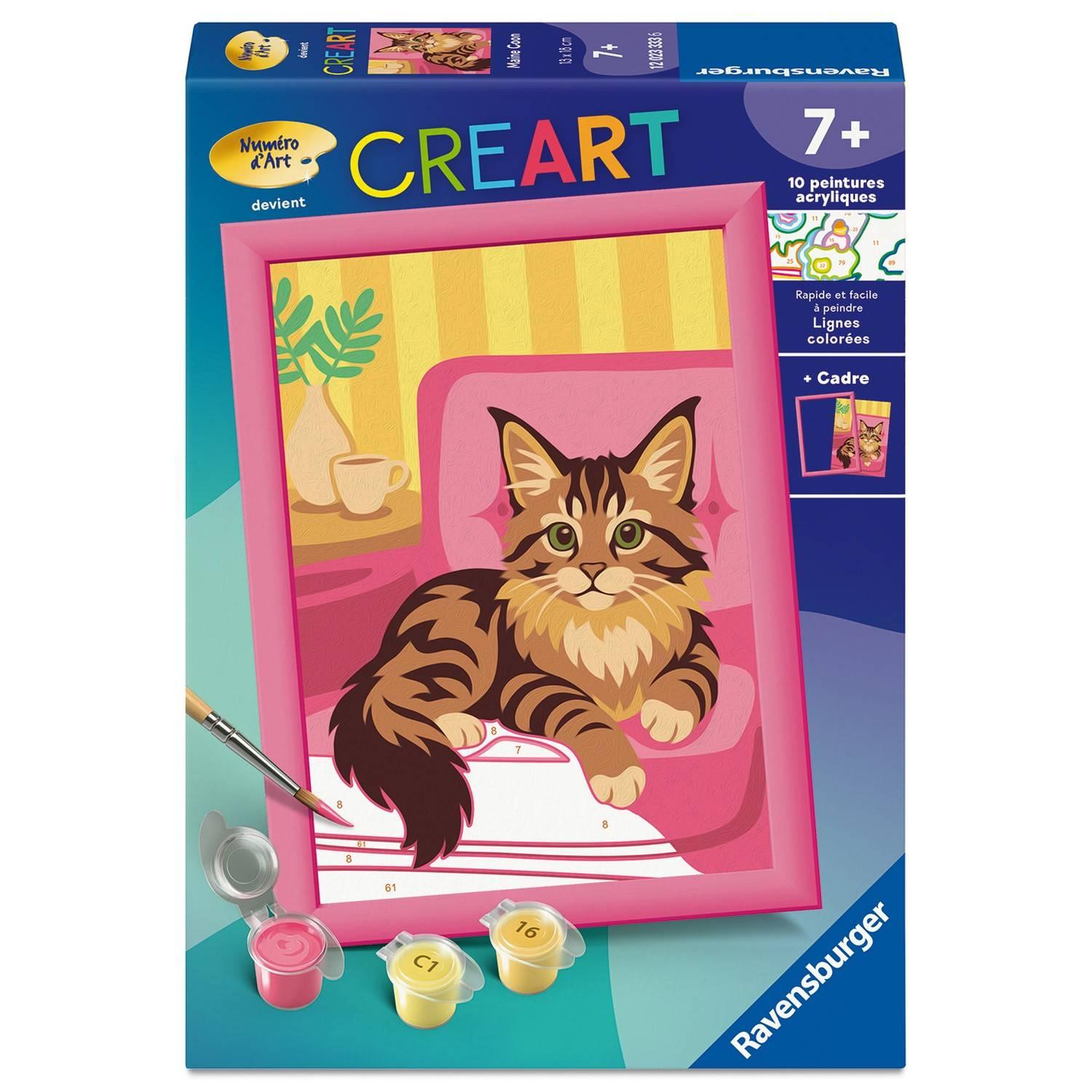 Creart Kids peinture au numéros : Maine Coon Ravensburger Jeux France