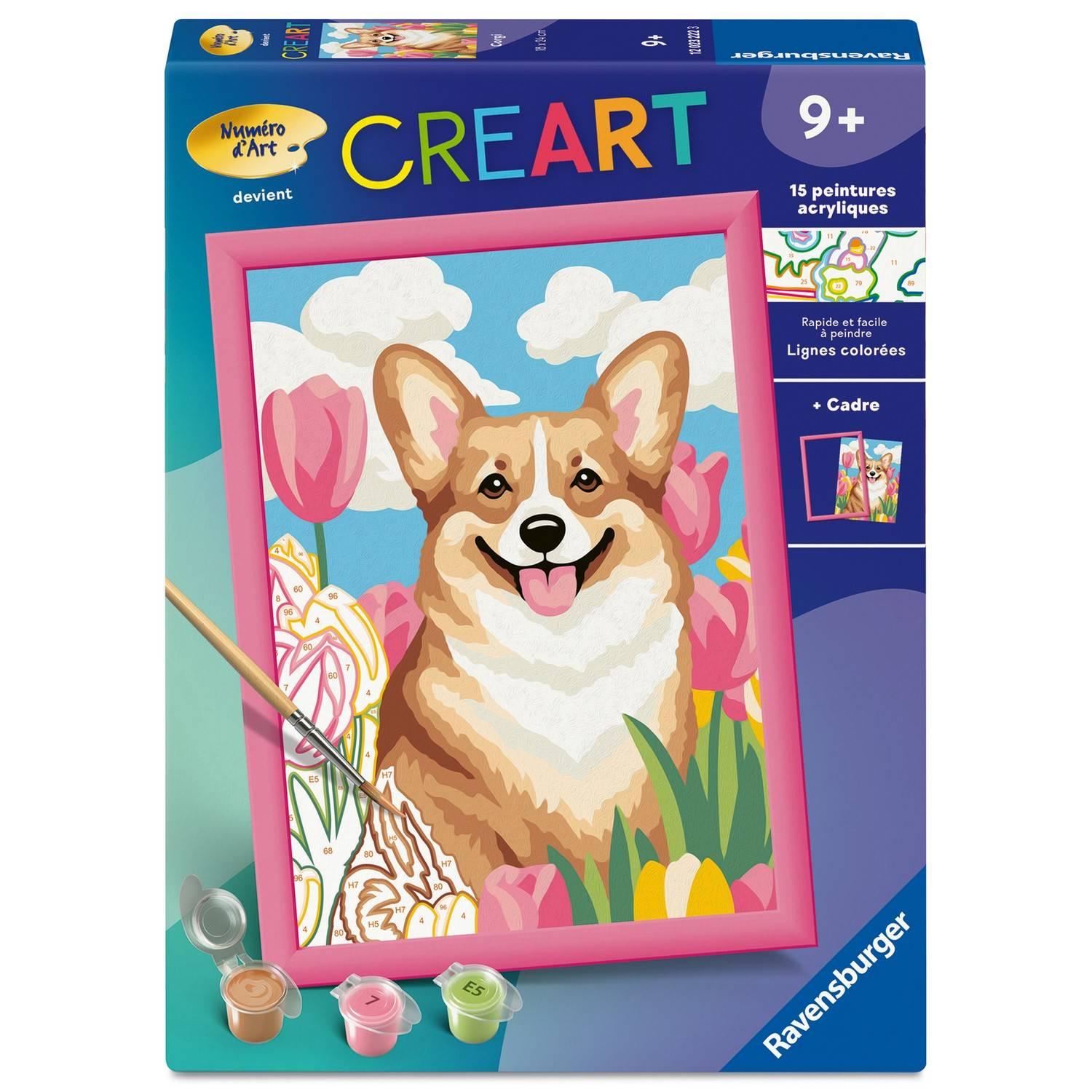 Kit De Peinture Par Numéros Ravensburger 12023222 – Corgi - vue 3