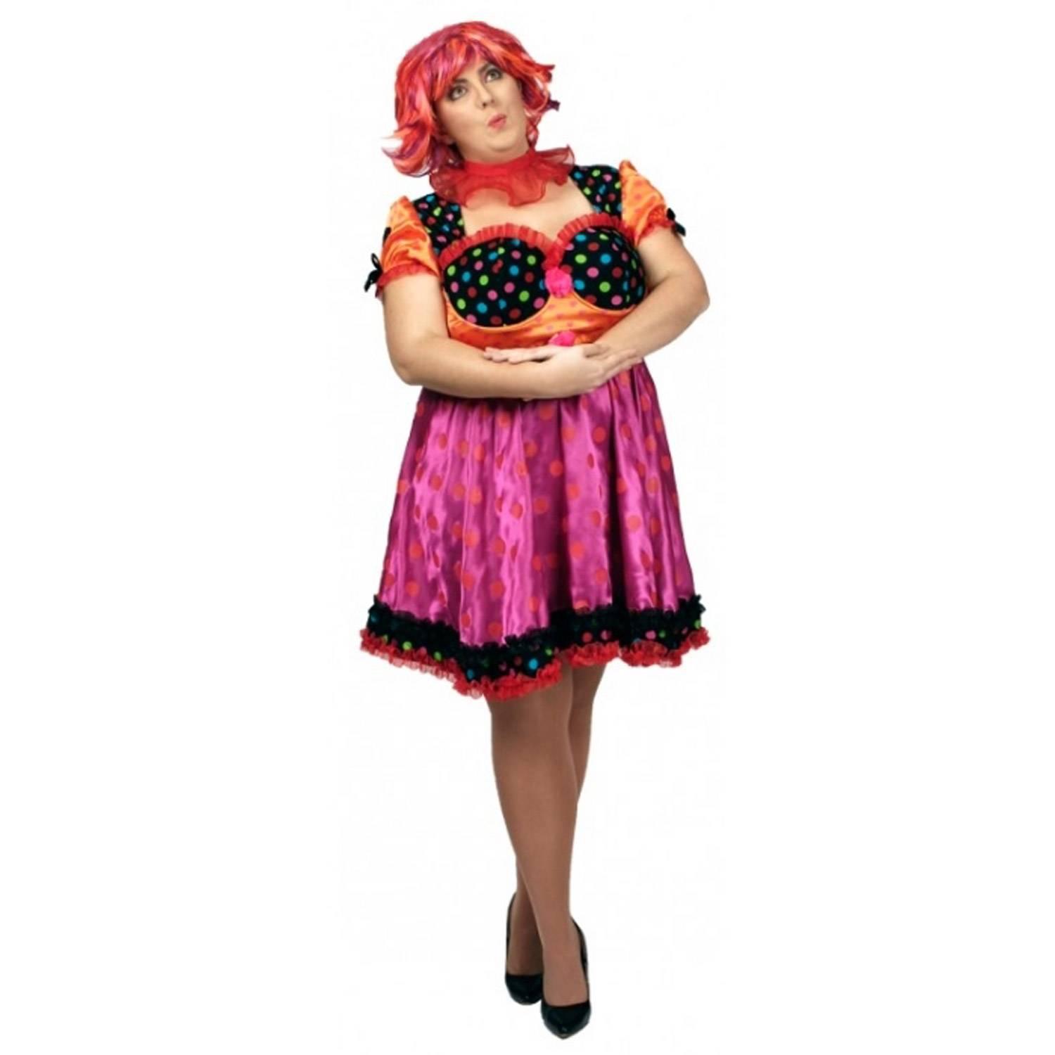 Deguisement Clown Antonella, adulte taille XL/XXL