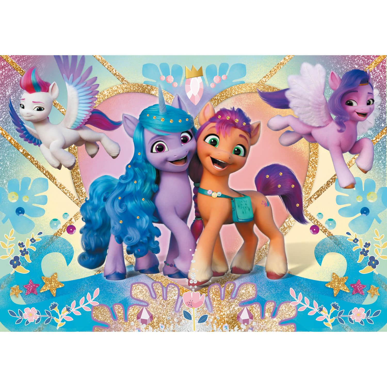 puzzle 100 piã¨ces - glitter : my little pony : poneys brillants