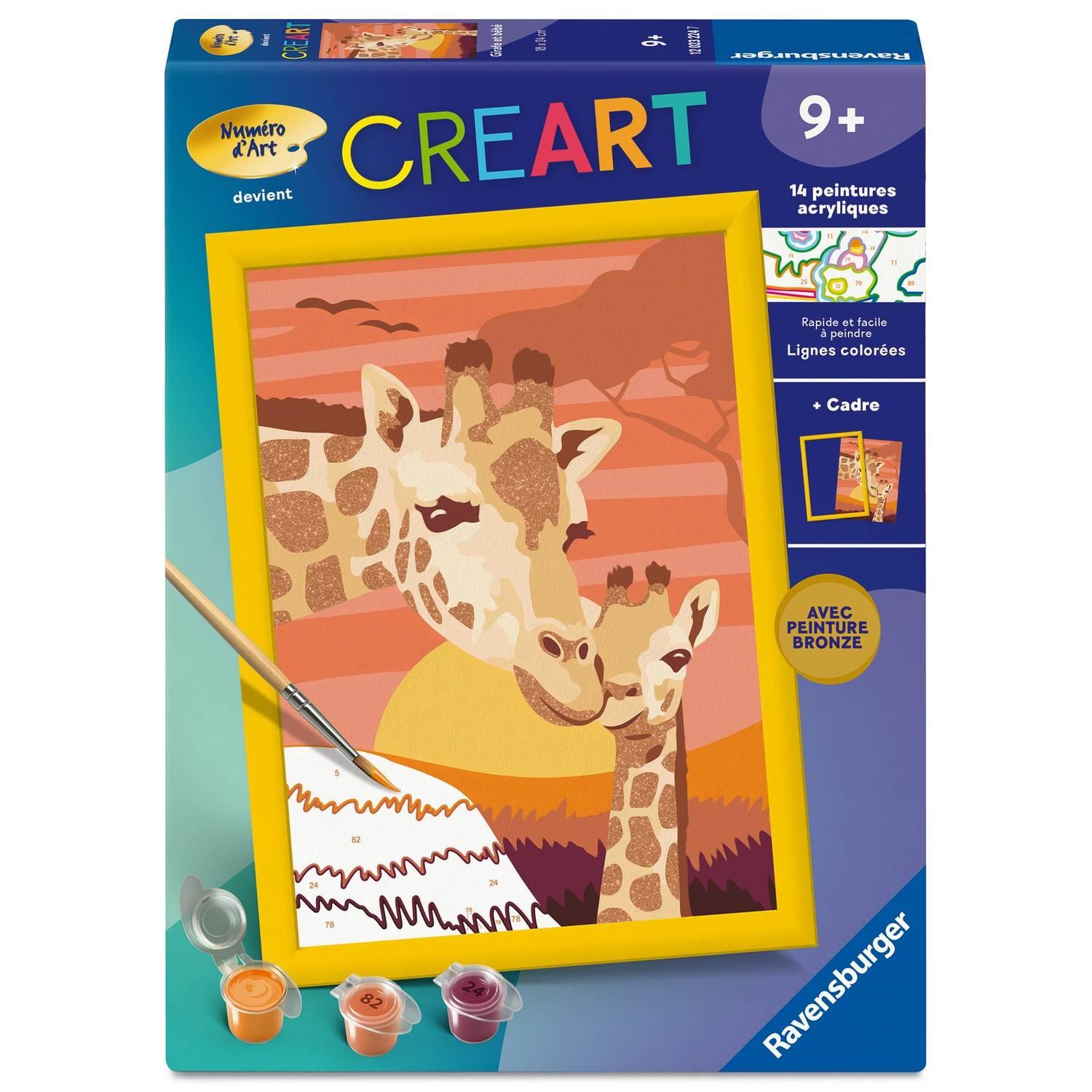Creart Kids peinture au numéros : Girafe et bébé Ravensburger Jeux France