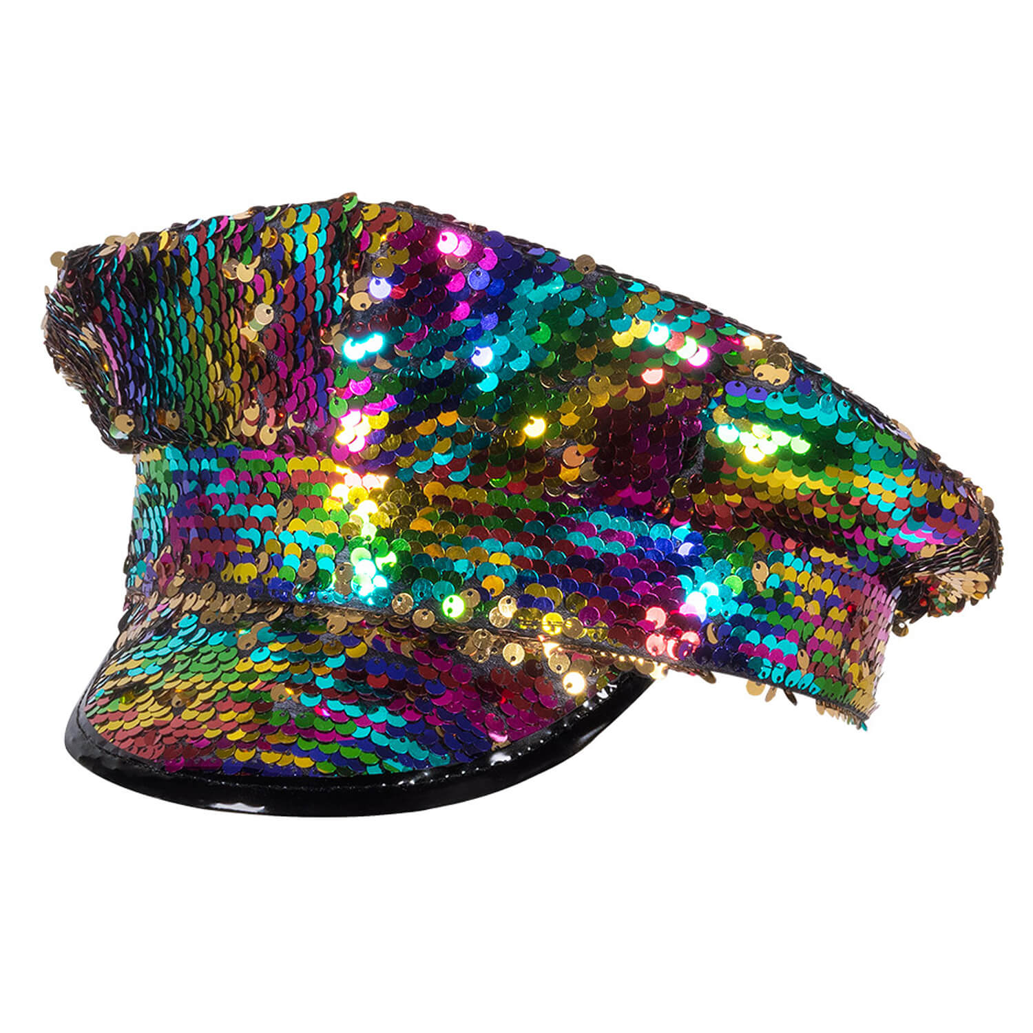 Casquette Disco à Sequins Réversibles, Multicolore - Aux Feux de
