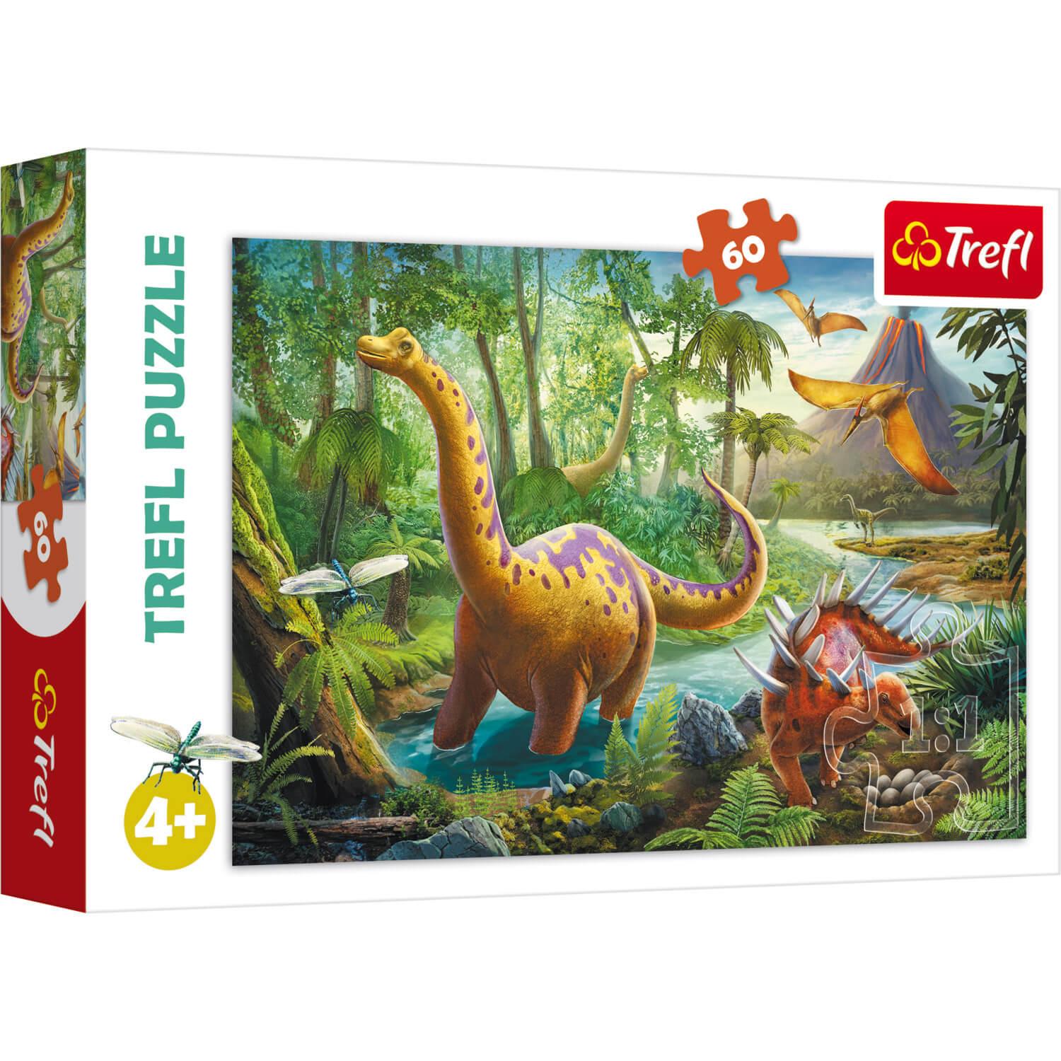 Puzzle 60 pièces : Migration des dinosaures - Trefl - Rue des Puzzles