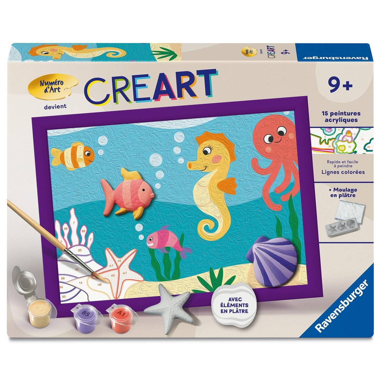 Kit De Peinture Par Numéros Ravensburger 12023234 – Océan – Edition Plâtre - vue 2