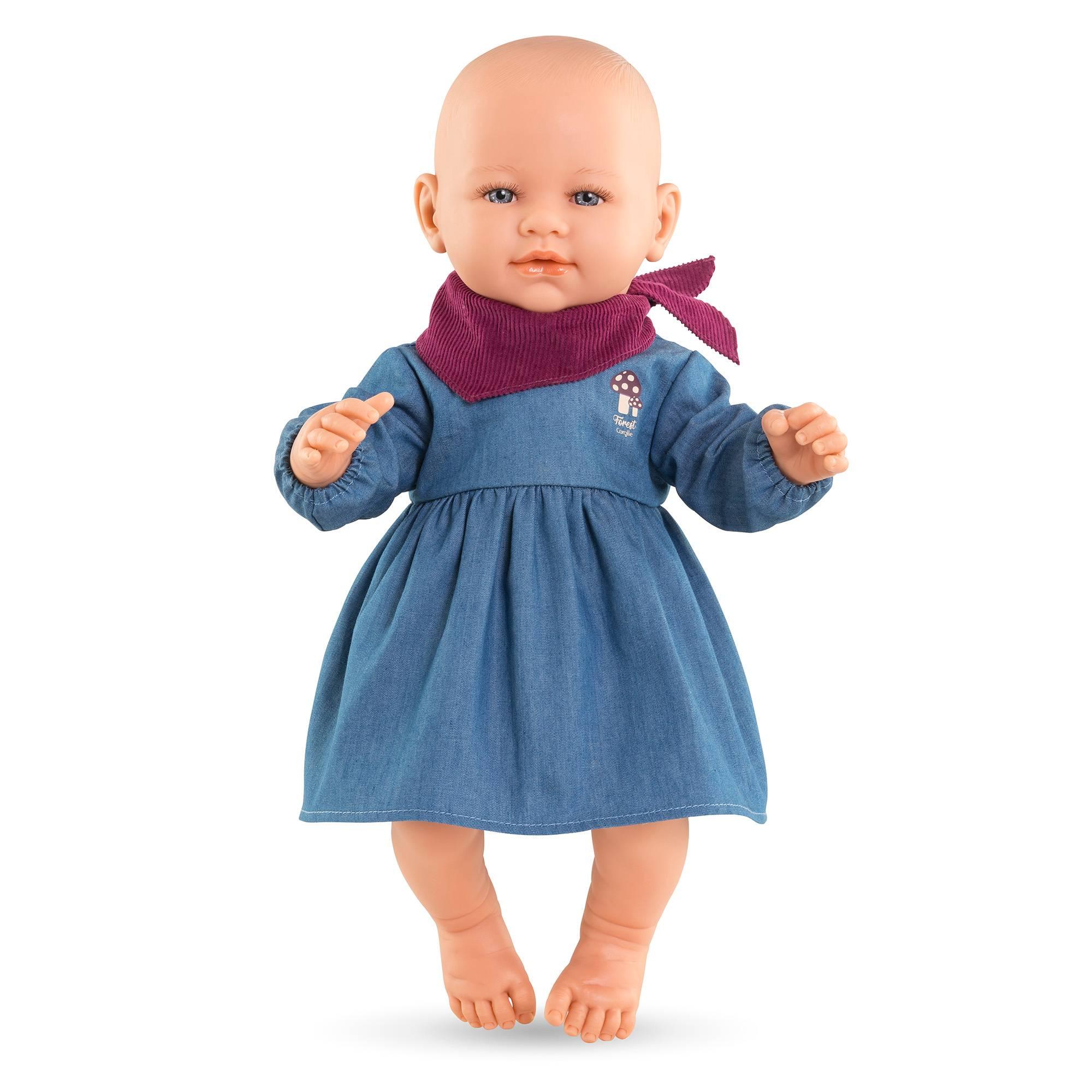 Corolle BB42 ROBE EN JEAN MANCHES LONGUES & FOULARD PETIT EXPLORATEUR - vue 5