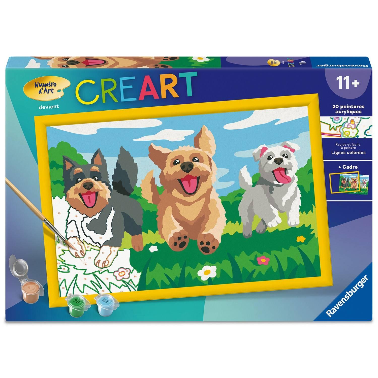 Creart Kids peinture au numéros : Parade de chiens Ravensburger Jeux France