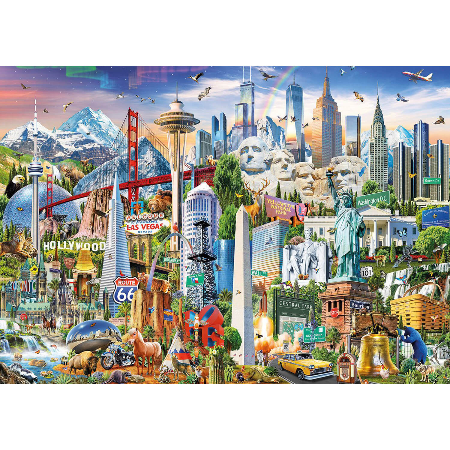 Puzzle 1500 pièces : Symboles d'Amérique du Nord - Educa - Rue des Puzzles