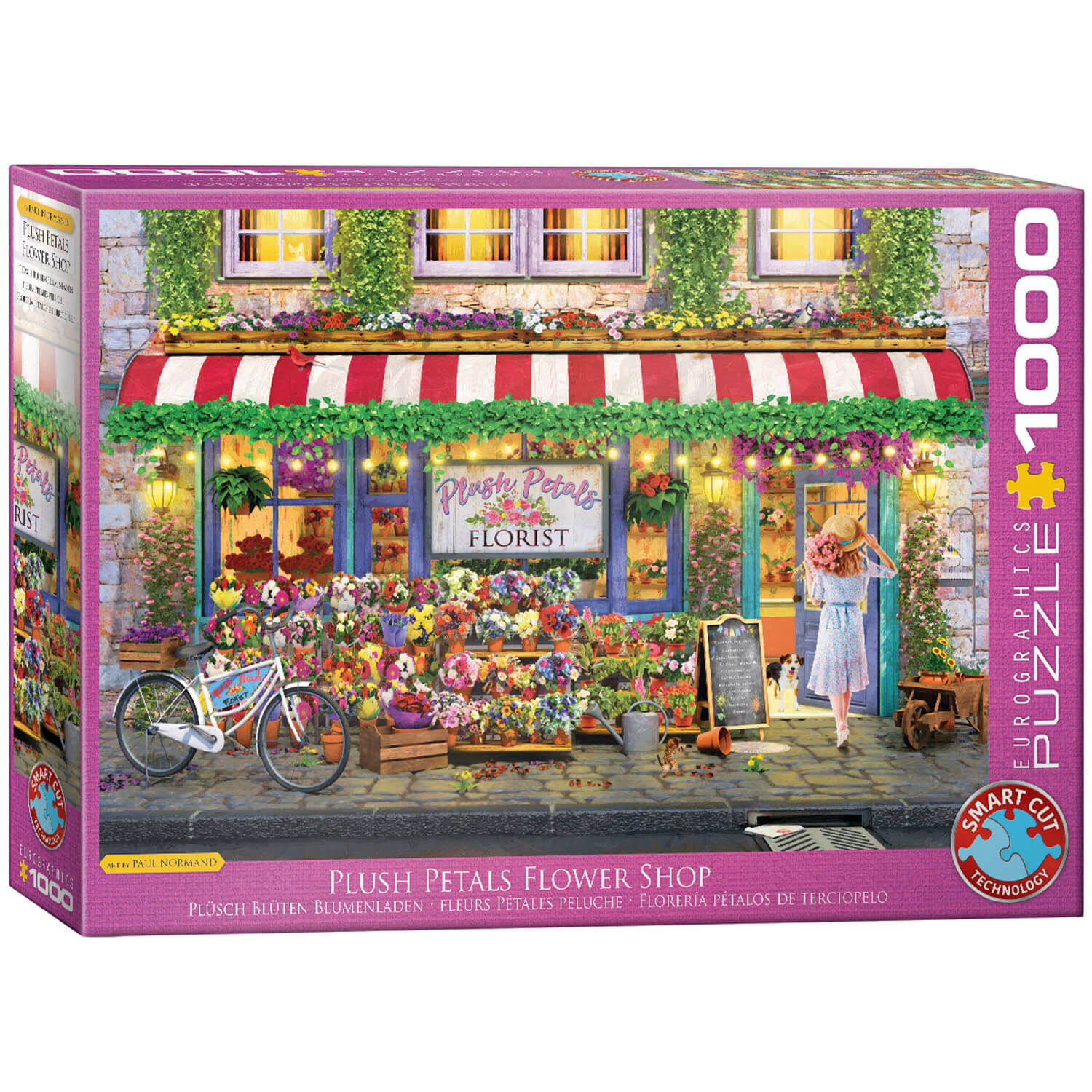 Puzzle 1000 pièces : Boutique de fleurs - Eurographics - Rue des