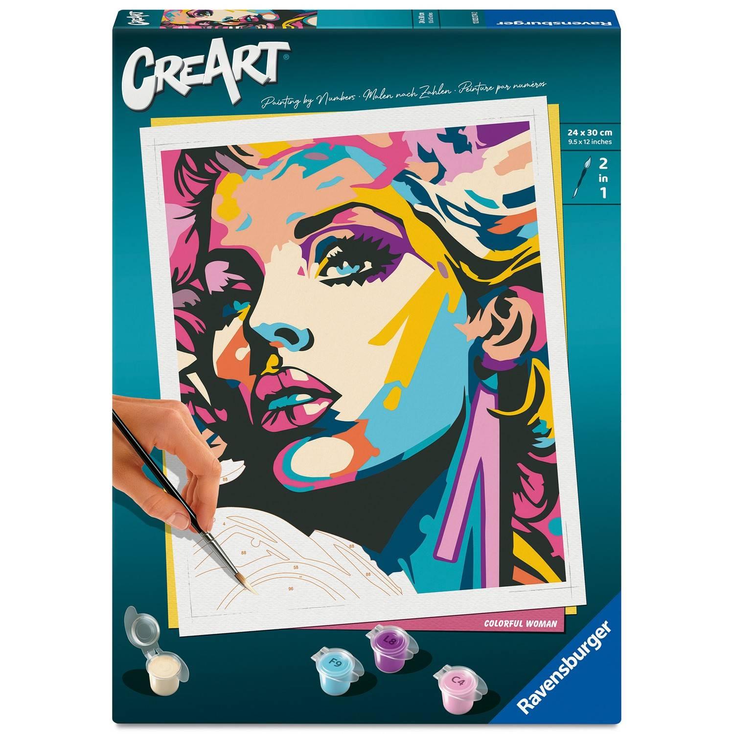 Creart peinture au numéros : Colorful Woman - Ravensburger - Jeux France