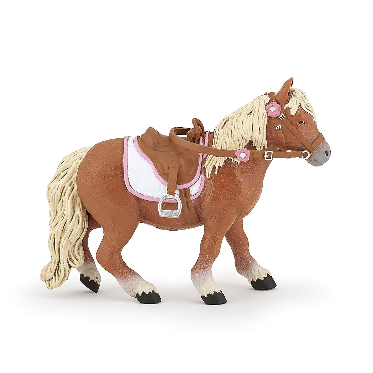 figurine poney shetland avec selle