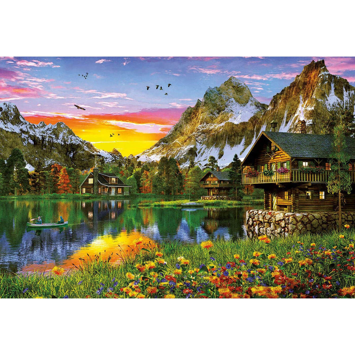 Puzzle 5000 pièces : Lac alpin