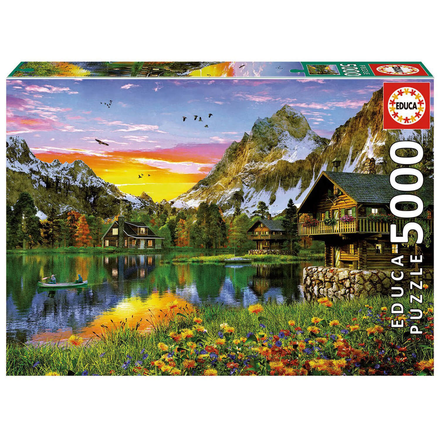 Puzzle 4000 pièces : Chalet Alpin - Educa - Rue des Puzzles