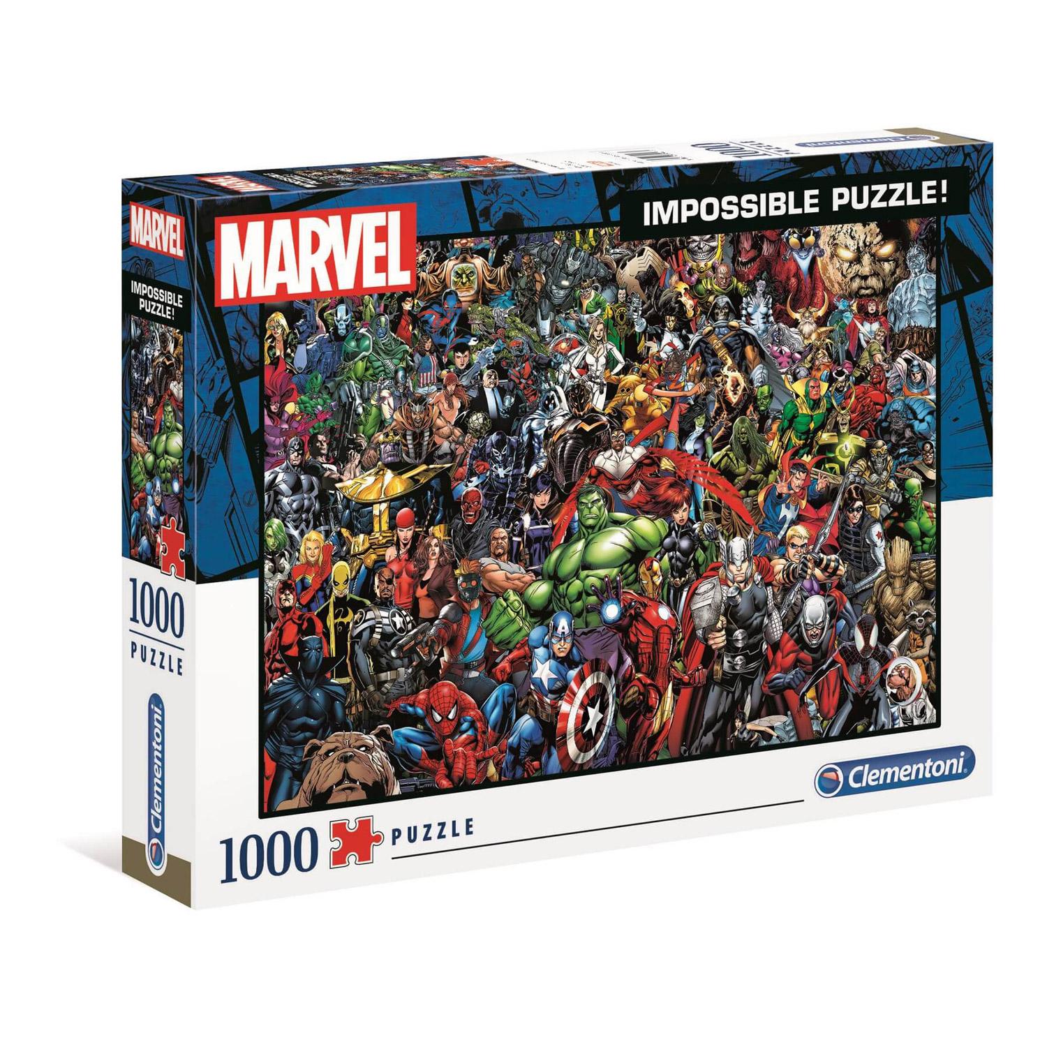 Puzzle 1000 pièces : Impossible Puzzle : Marvel - Clementoni - Rue des  Puzzles