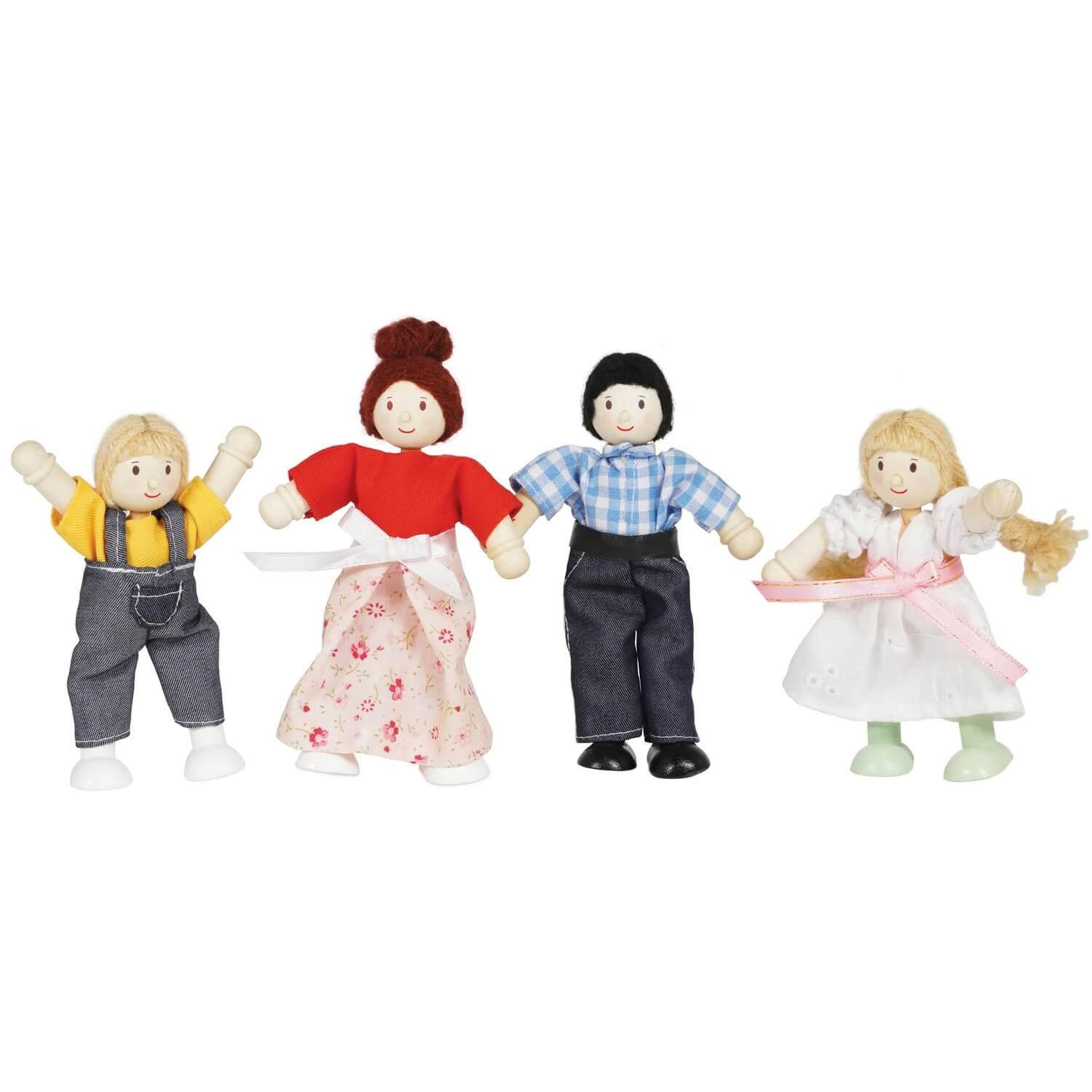 figurines de maison de poupã©es en bois : my doll family