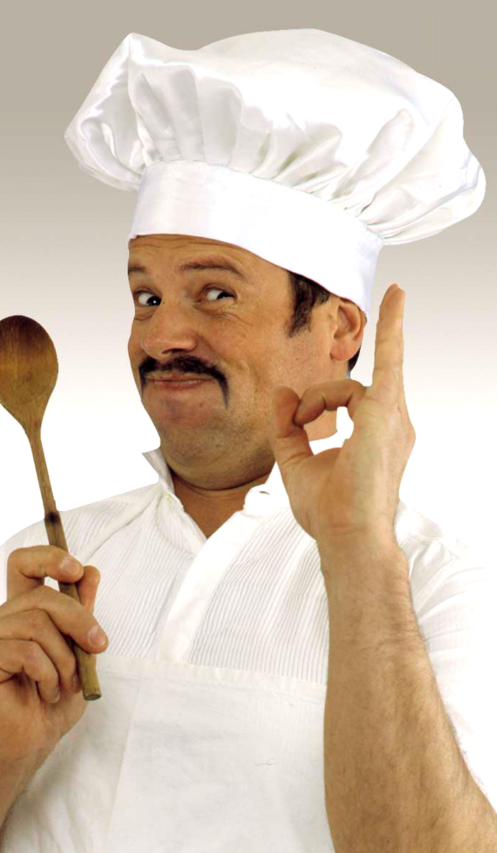 Costume De Chef Cuisinier - Tablier + Toque Blanche Réglable, Unisexe, Pour Maison Et Professionnel