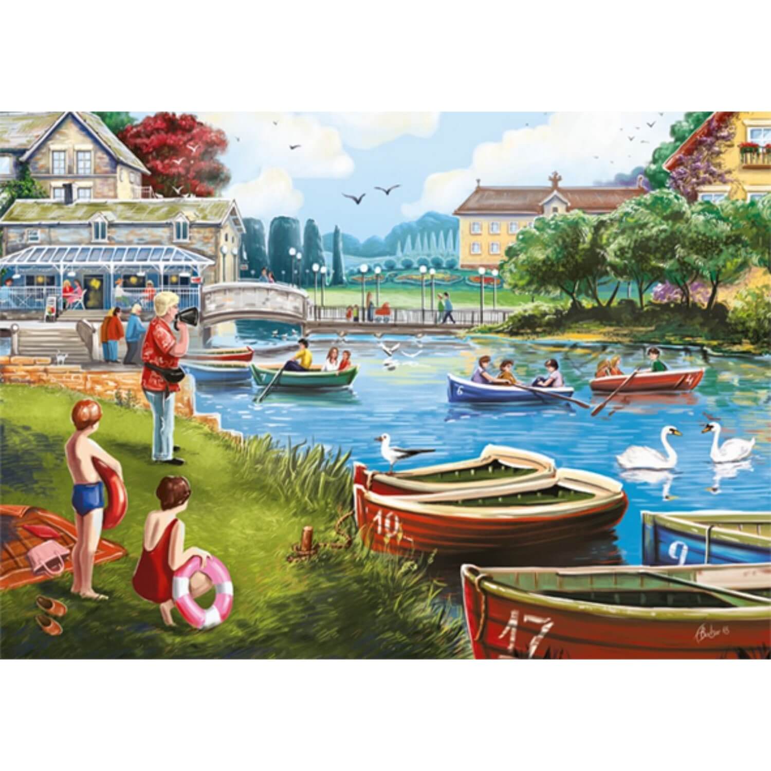 Puzzle 1000 pièces - Naviguer sur le lac