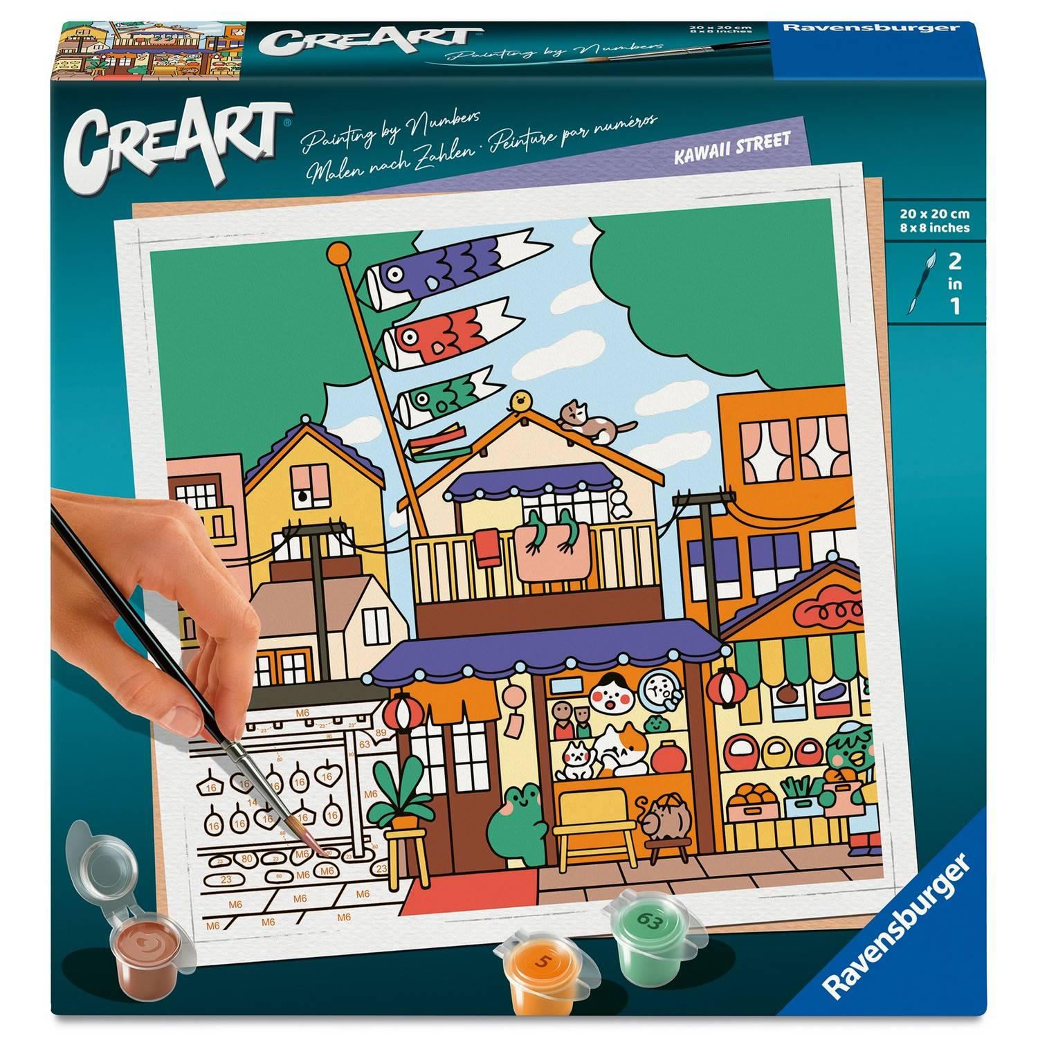Ravensburger – CreArt – Adulte – Peinture par numéros – Kawaii Street / Niniwanted – Illustrateur – Loisir créatif – 12023273 - vue 2
