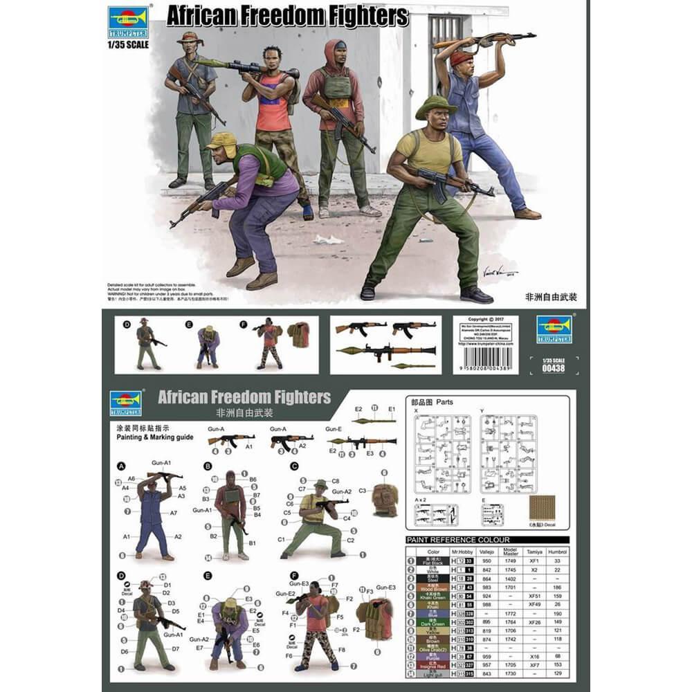 figurines militaires : combattants africains de la libertã©