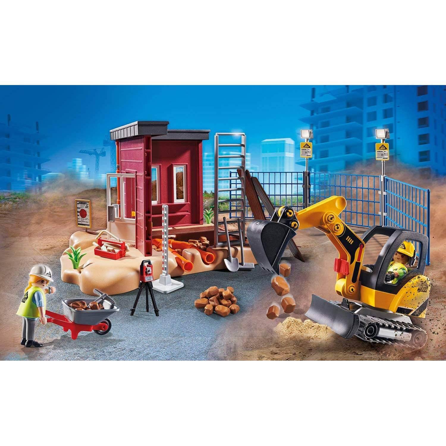 Mini-pelleteuse et chantier - Playmobil City Action - 70443