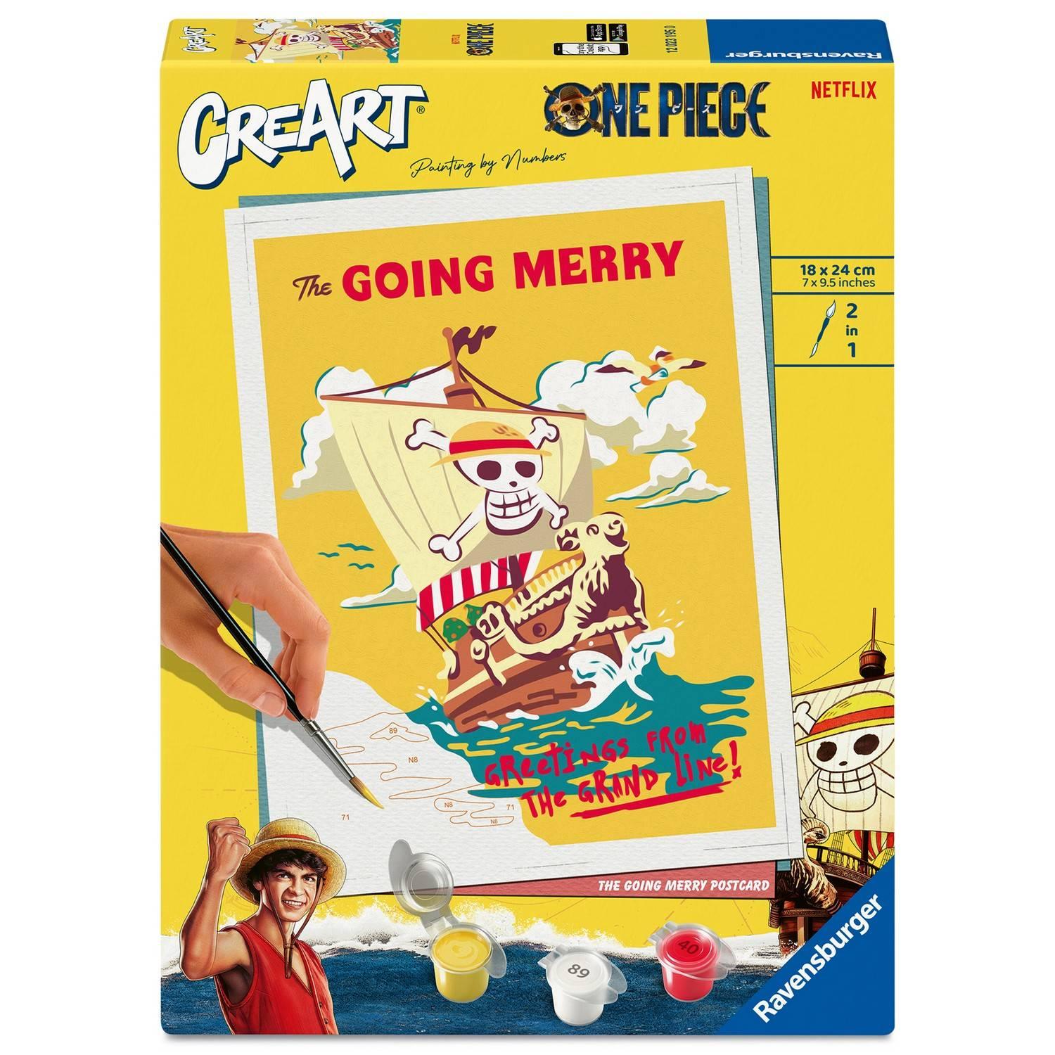 Creart peinture au numéros : One Piece : The going Merry Postcard Ravensburger Jeux France