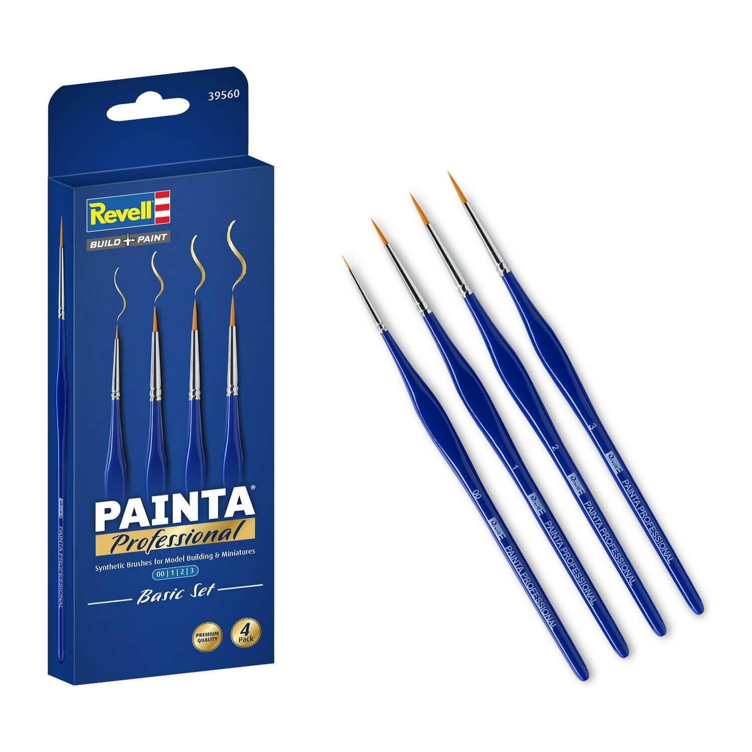 Pinceaux de peinture professionnels : kit de base taille 00, 1, 2, 3 Pinceaux de peinture professionnels : kit de base taille 00, 1, 2, 3
