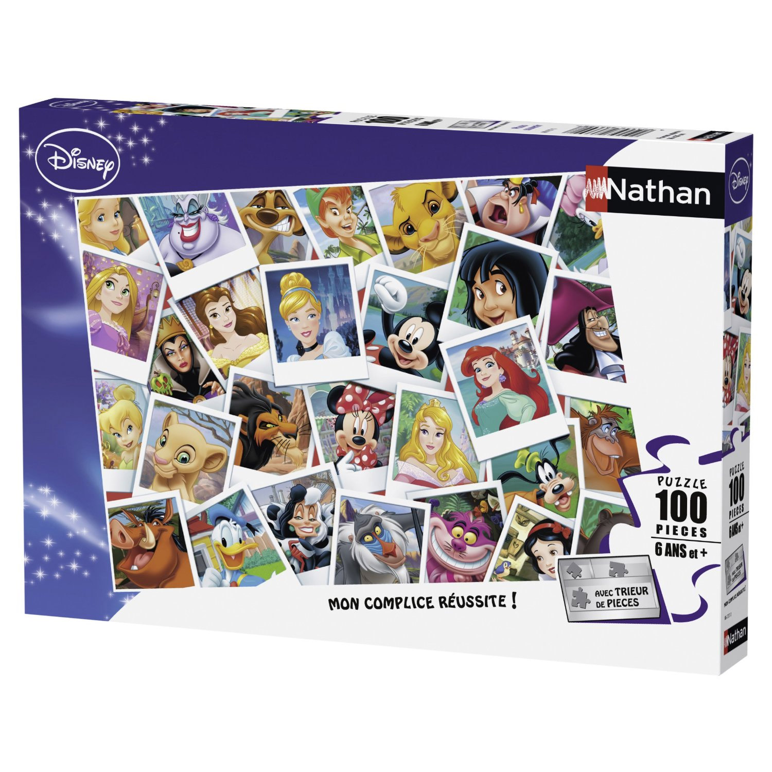 Puzzle 100 pièces : Disney portraits - Jeux et jouets Nathan
