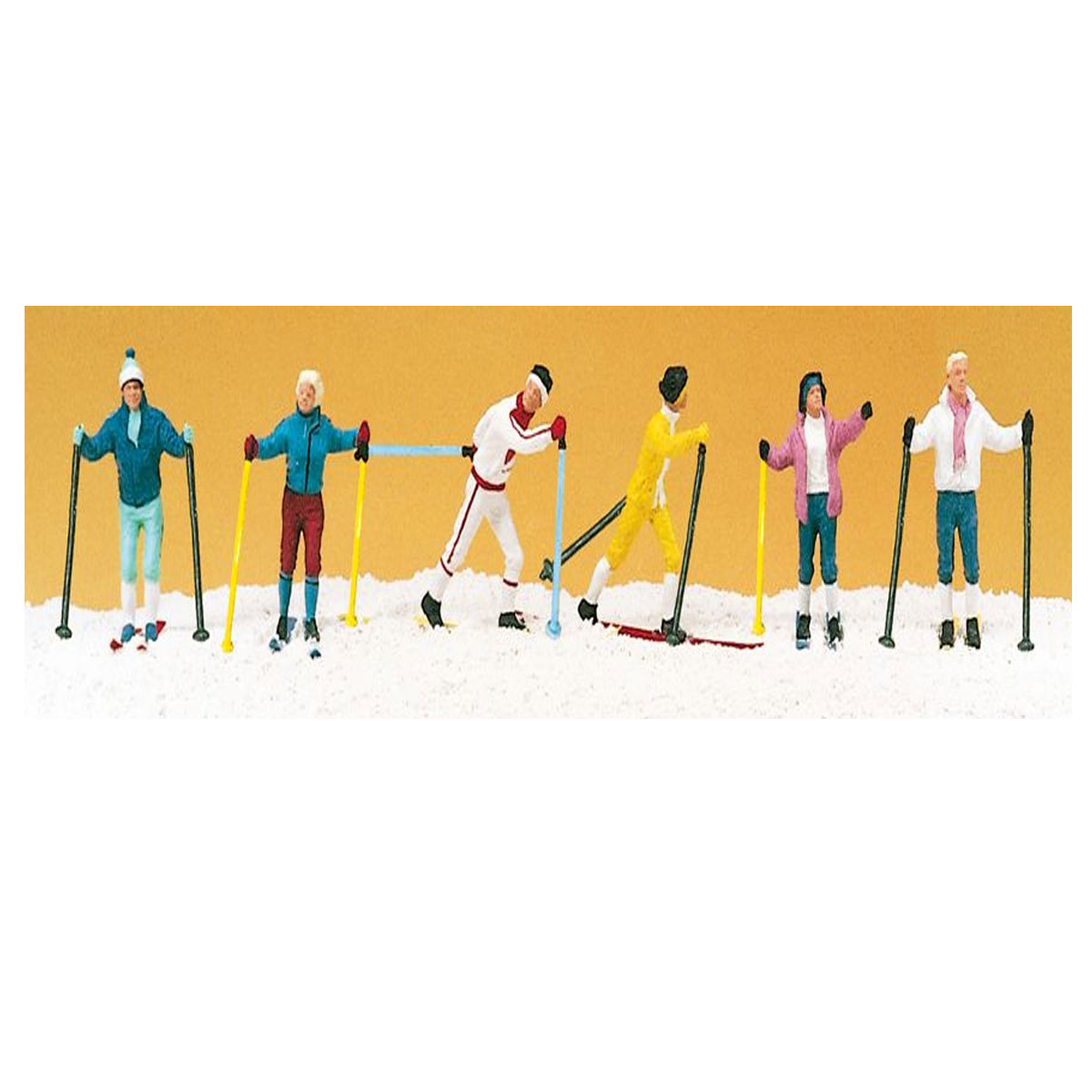 Modélisme HO : Figurines - Skieurs de ski de fond