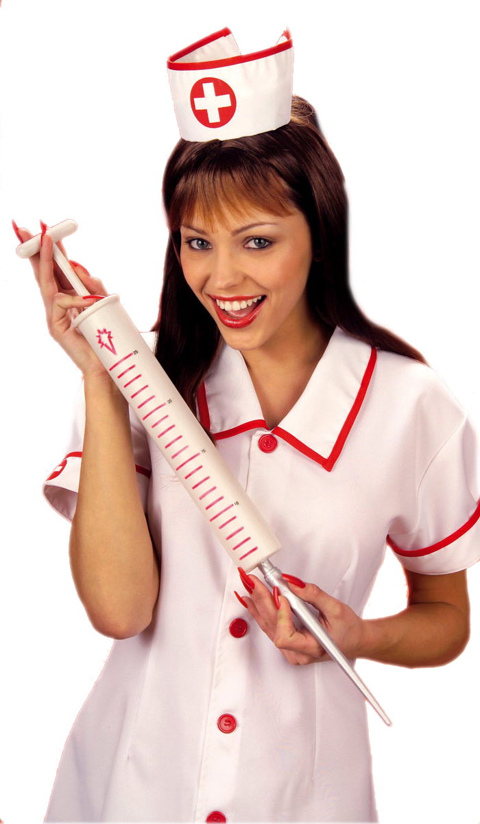 Grande seringue d'infirmière pour déguisement