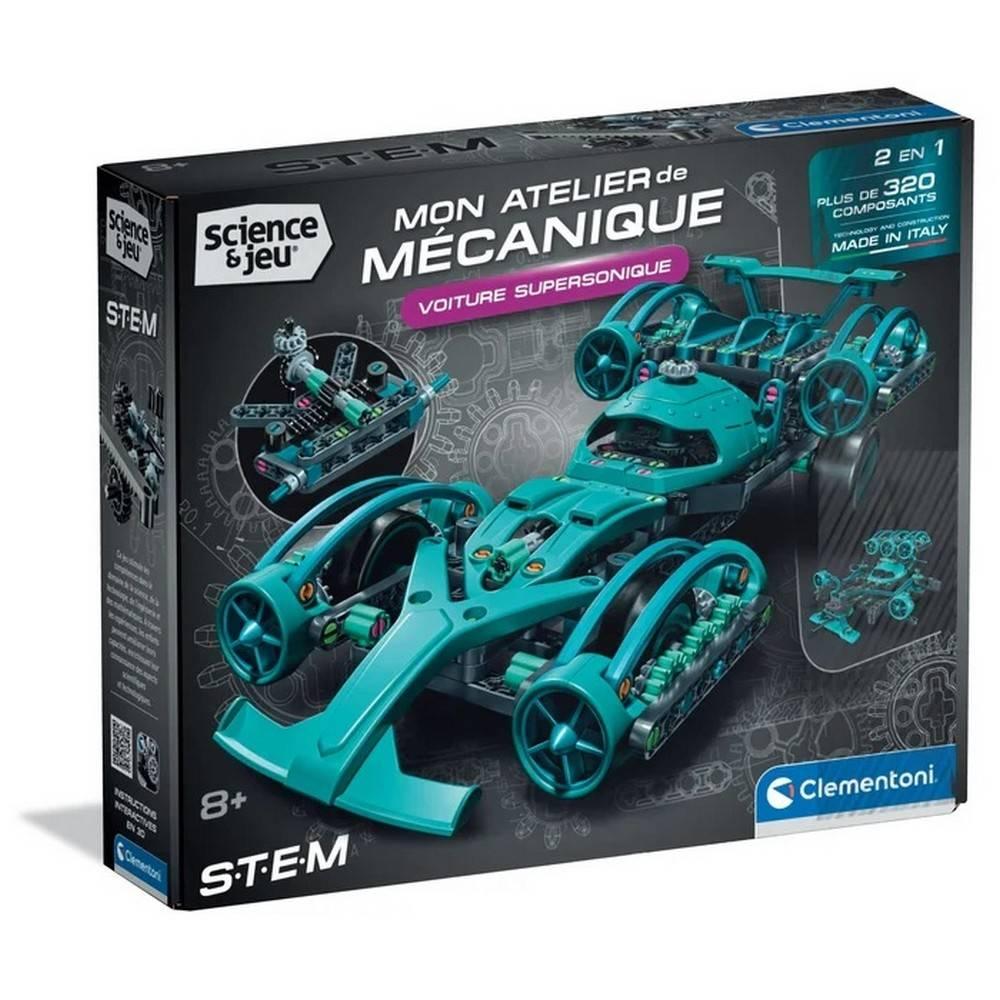 Kit de construction mécanique Clementoni Supersonic Car 2 modèles 320+ pièces Neuf - vue 6