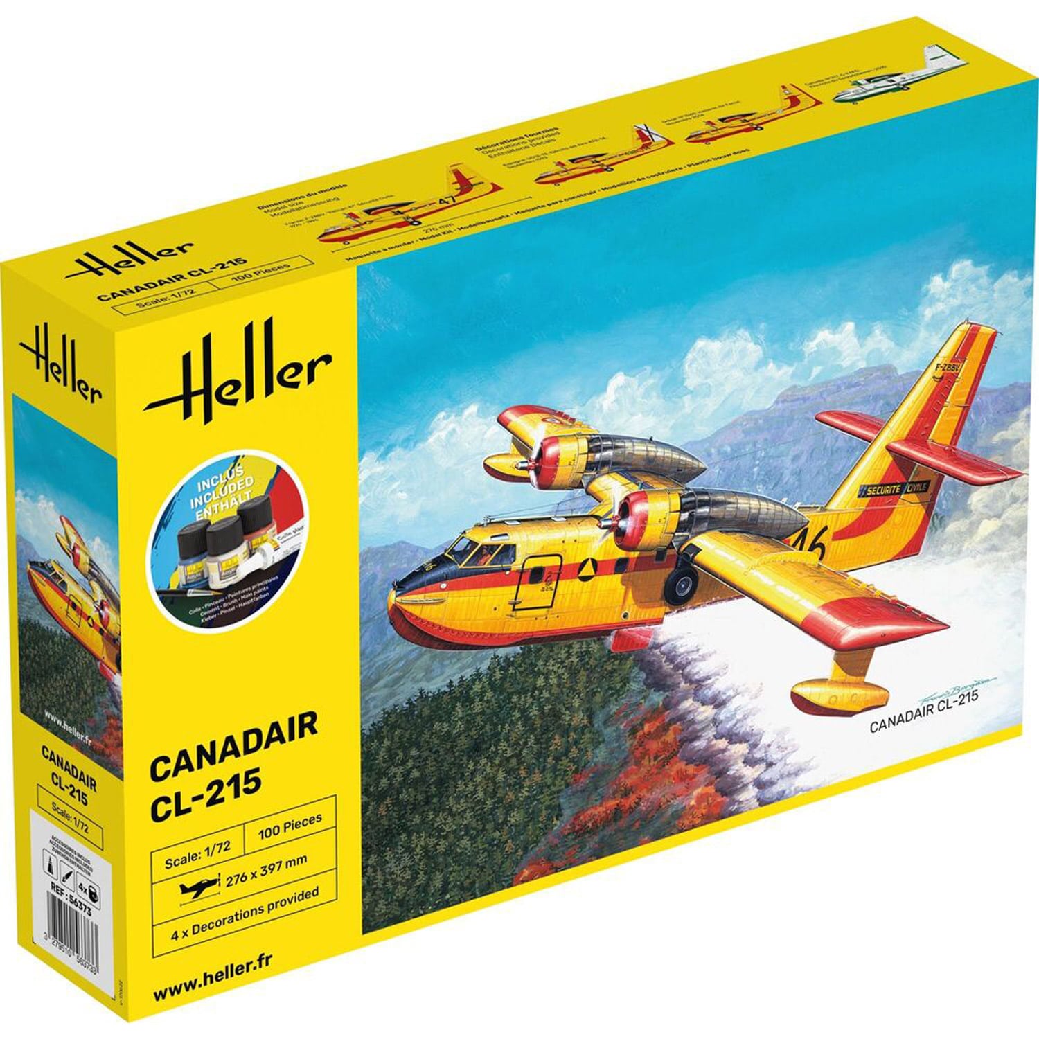 Maquette avion : Kit : Canadair CL-215 - Jeux et jouets Heller - Avenue des  Jeux