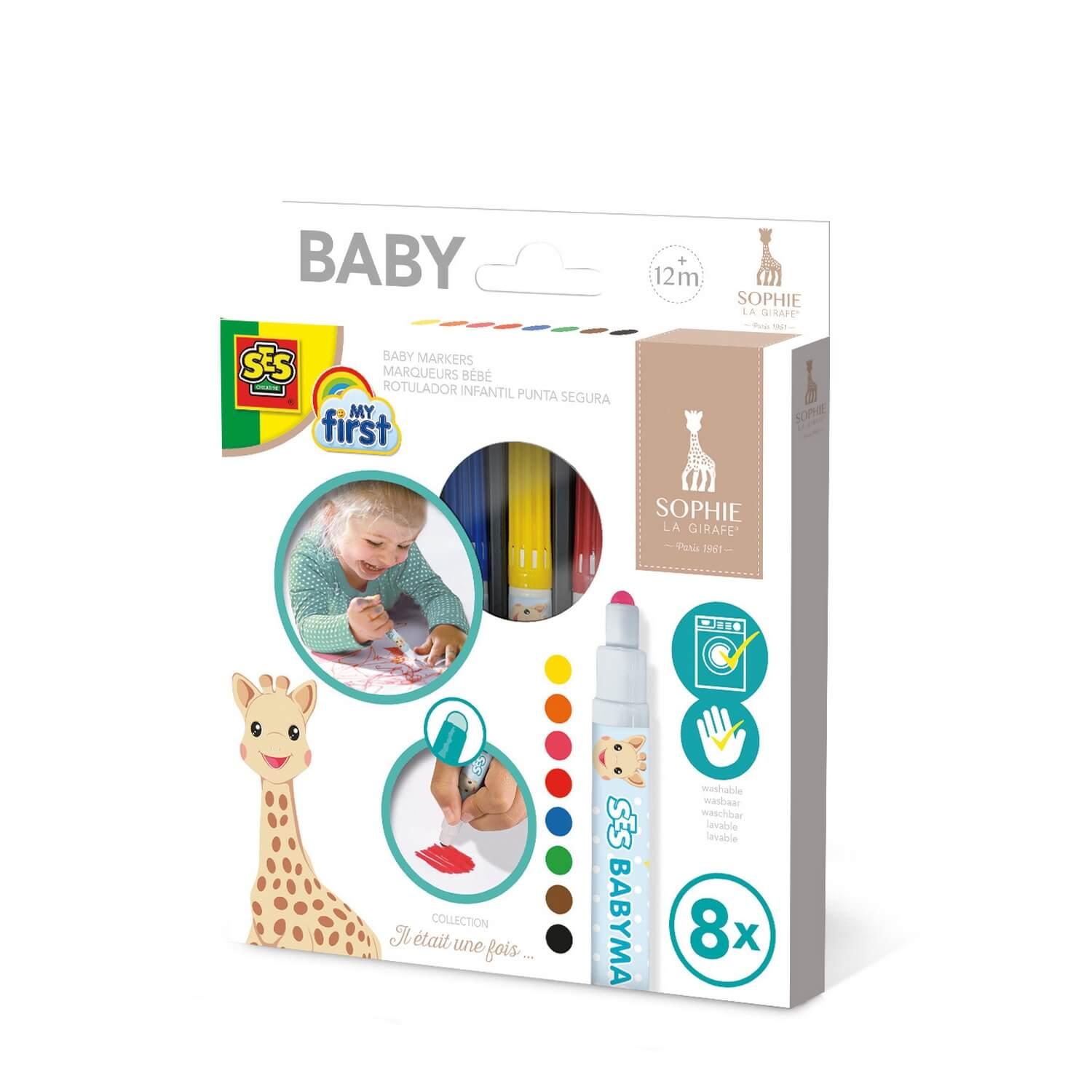 Feutres pour bébé : Sophie la girafe - Jeux et jouets SES Creative