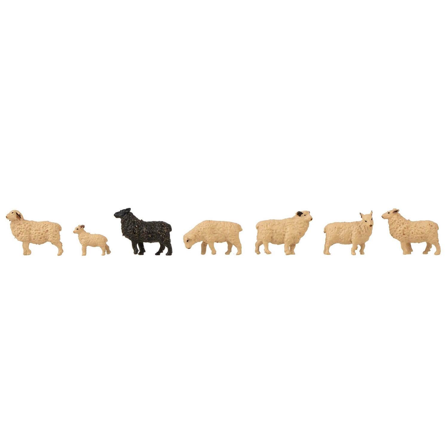 Modélisme HO : Lot de Figurines avec minibruitage moutons