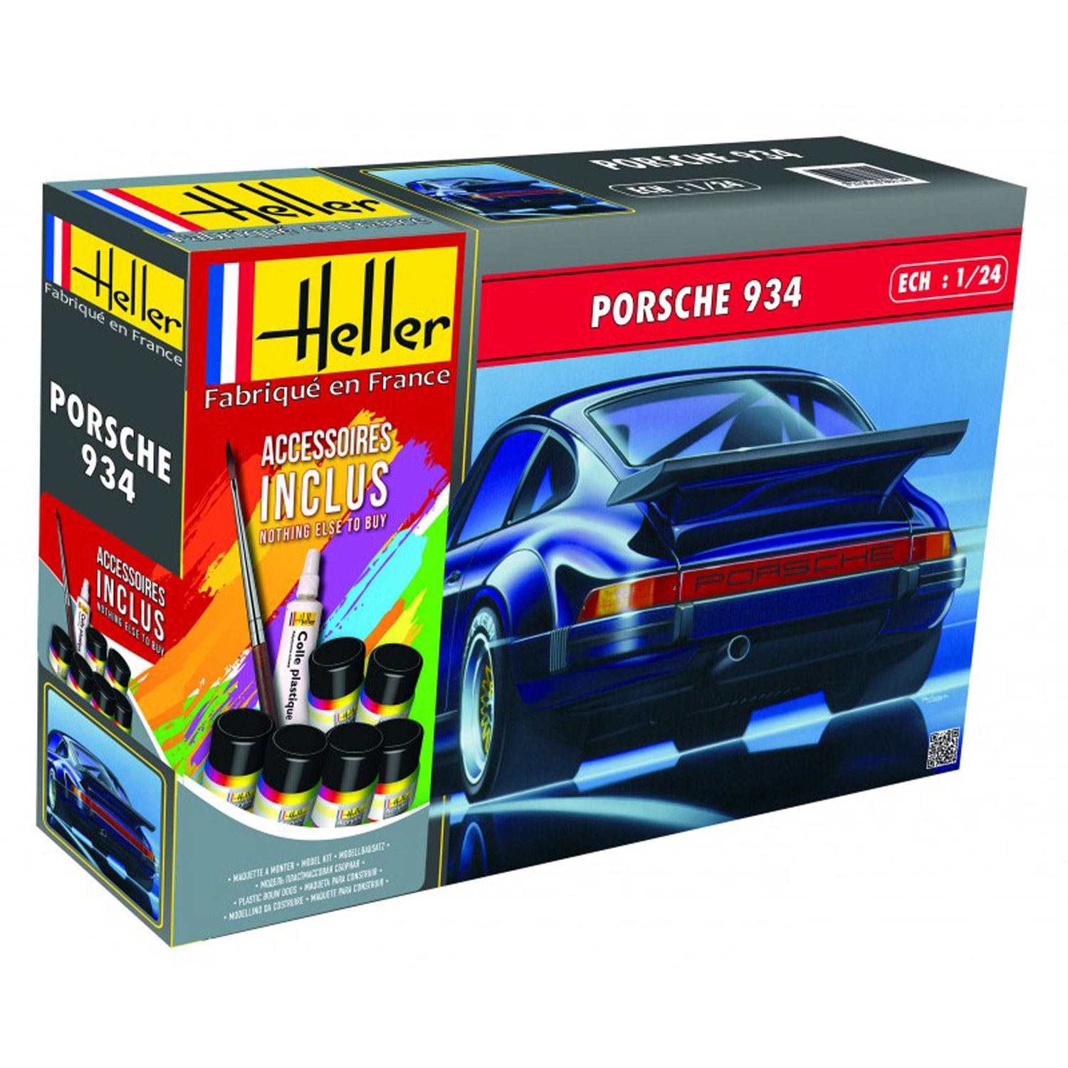 Maquette Heller 80714 Porsche 934 RSR Turbo - 1/24 - Non Commencée - Boîte Abîmée