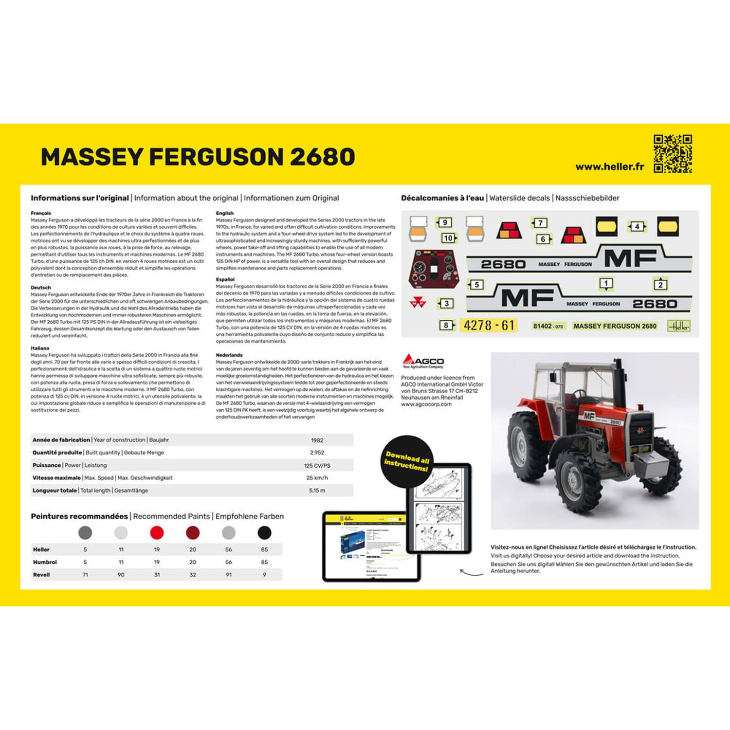 Maquette Tracteur : Massey Ferguson 2680