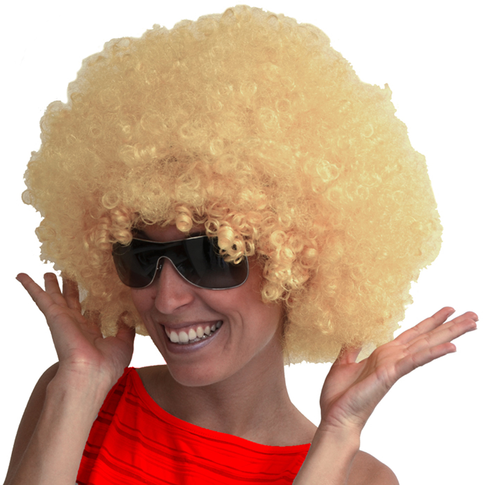 PERRUQUE AFRO FEMME BLONDE - Votre magasin de costumes en ligne