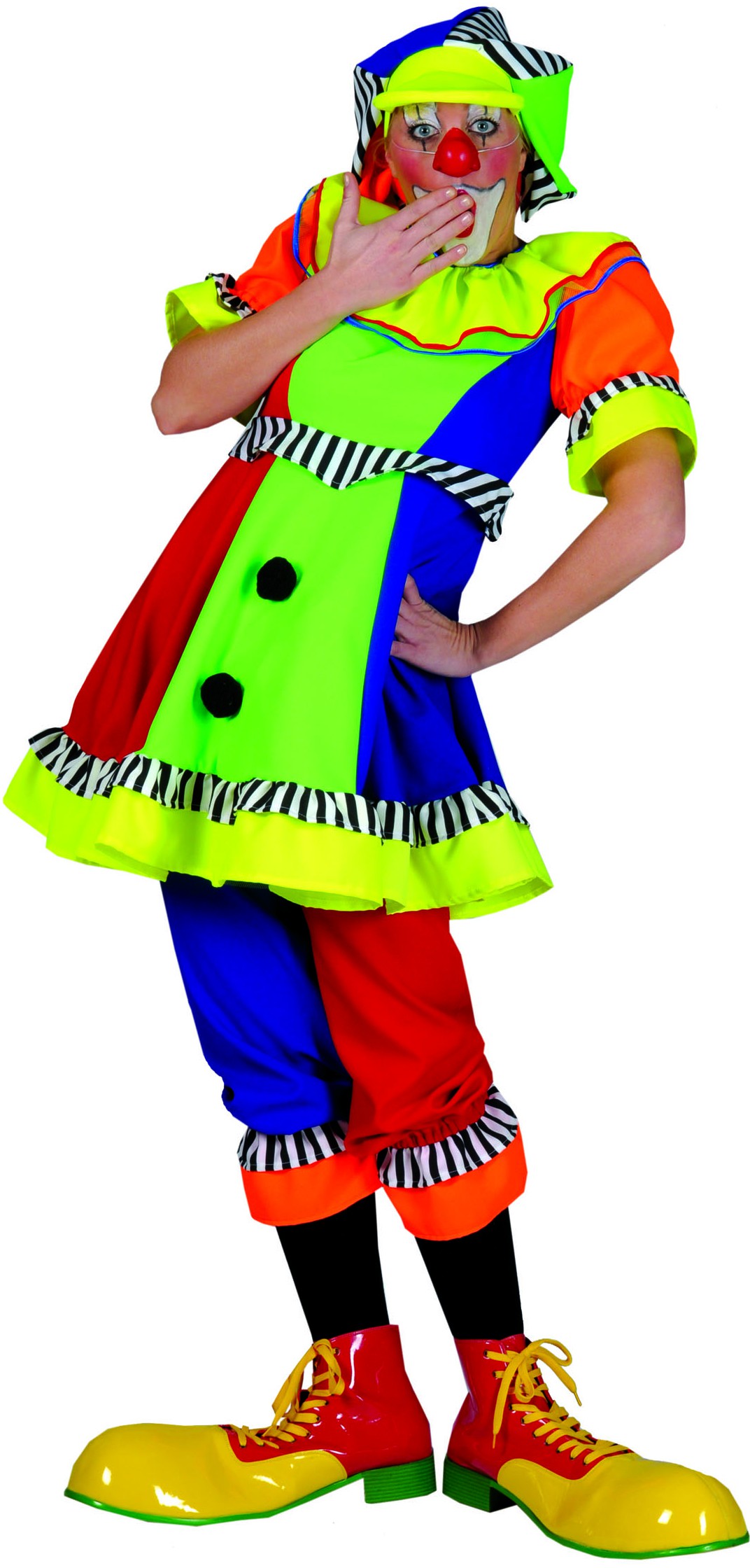 Deguisement Carnaval : Costume De Spanky Le Clown Rayé