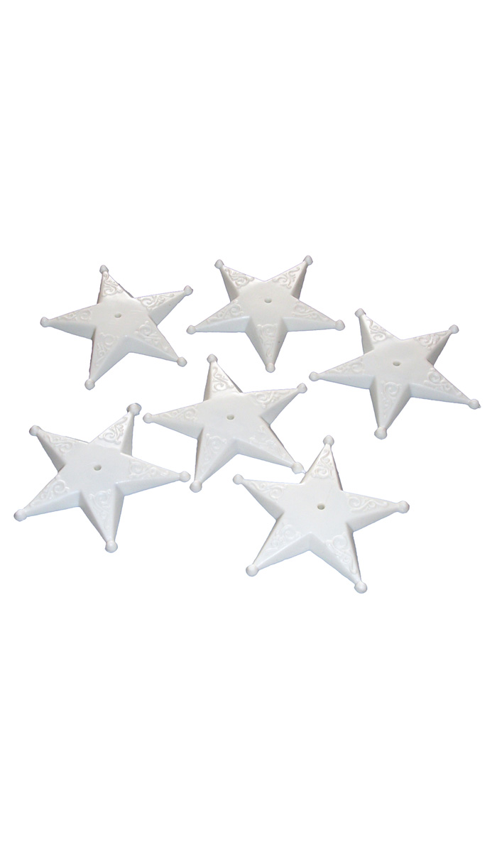 Sachet 100 socles forme étoile pour 1 drapeau (dimensions 9,5 x 16cm)
