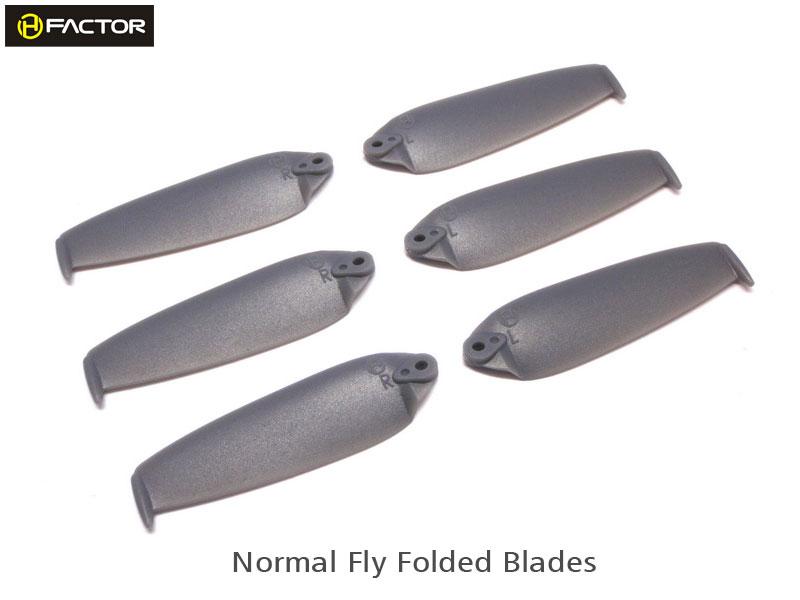 200QX Normal Folded Blade - Grey (6 pcs, 3R+3L) - HeliFactor