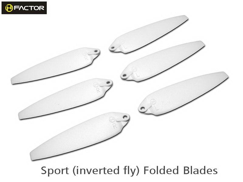 200QX Sport Folded Blade -White (6 pcs, 3R+3L) - HeliFactor