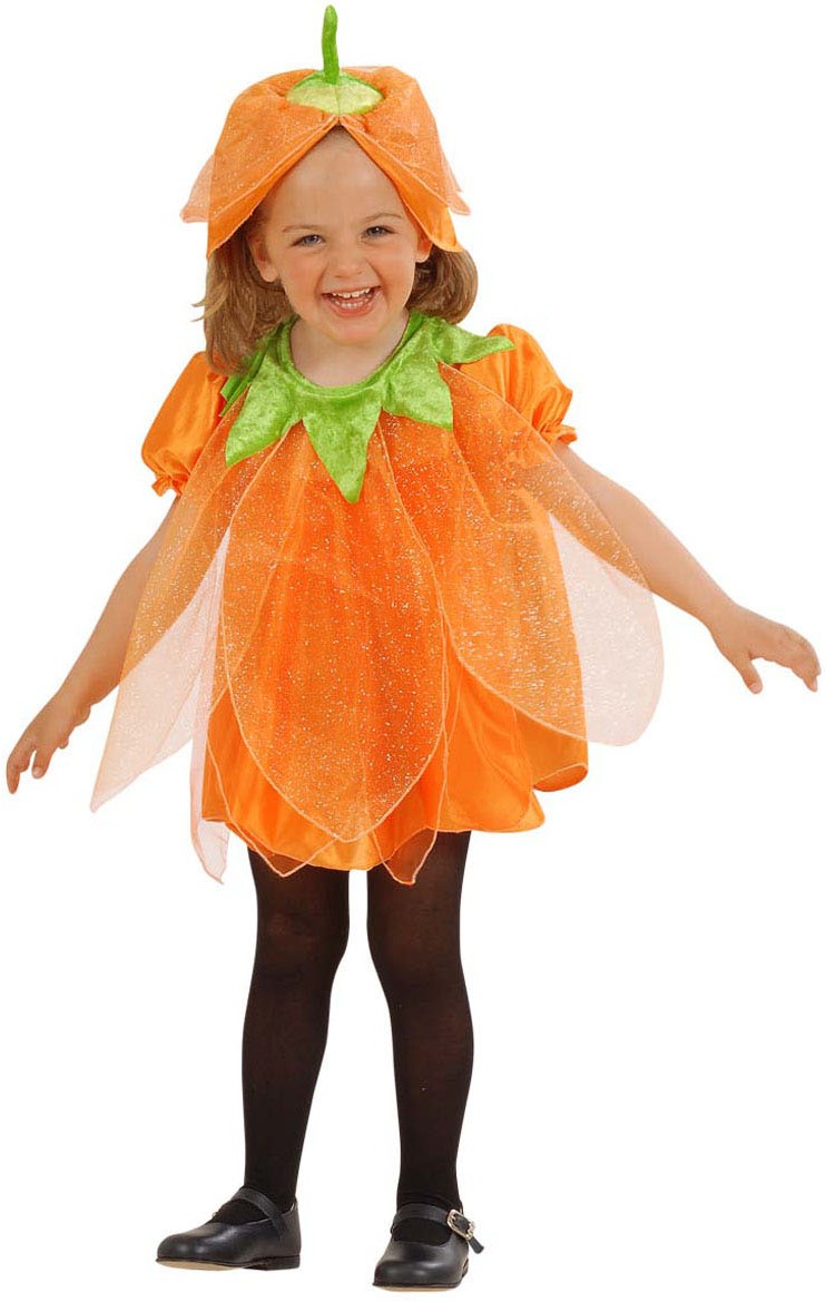 Costume Citrouille Halloween Pour Bébé/Enfant - Déguisement Orange - Fille Ou Garçon - Tissu Polyester