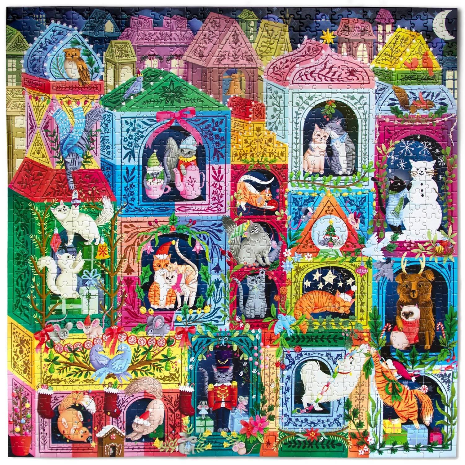 Puzzle 1000 piÃ¨ces : Chats de NoÃ«l