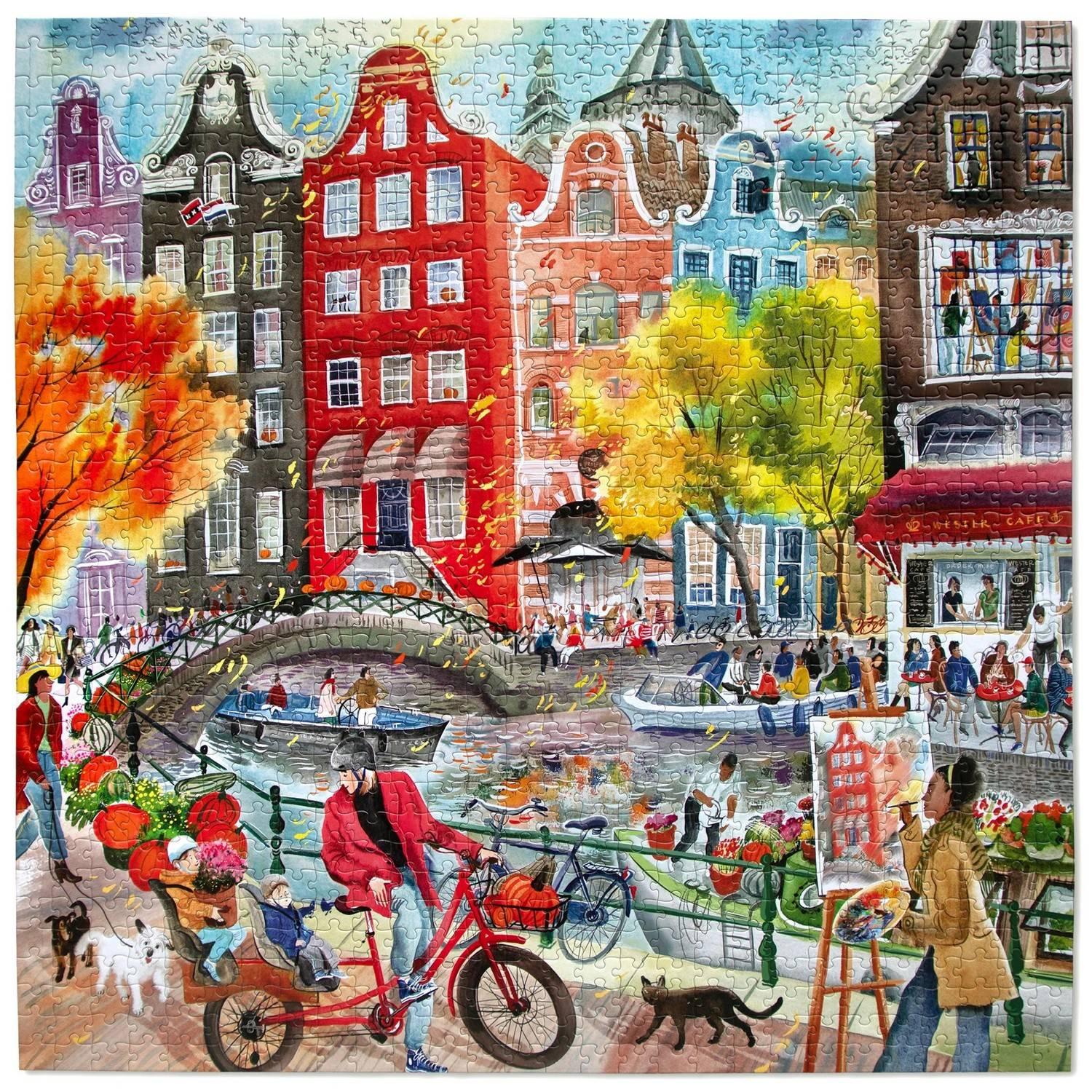 Puzzle 1000 pièces : Artistes à Amsterdam Puzzle 1000 pièces : Artistes à Amsterdam
