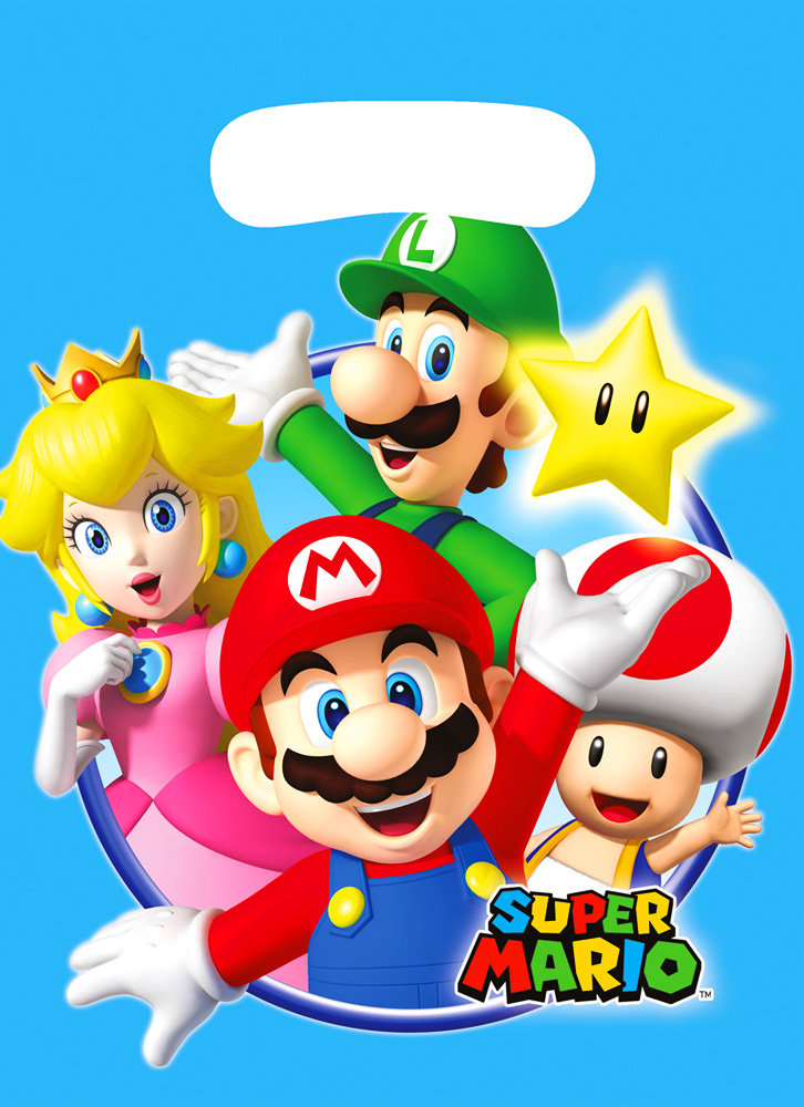 Sachets Anniversaire - Super Mario Bros? x 8