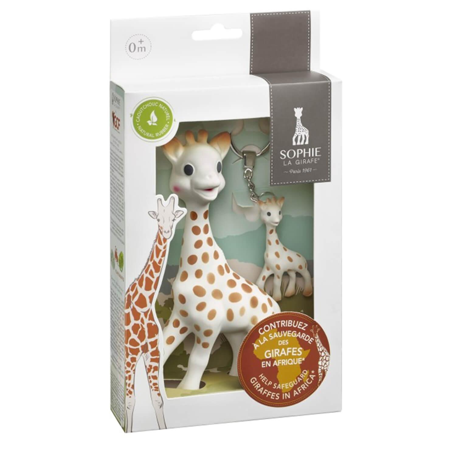 Coffret Sophie la girafe et son porte-clés Sauvons les Girafes