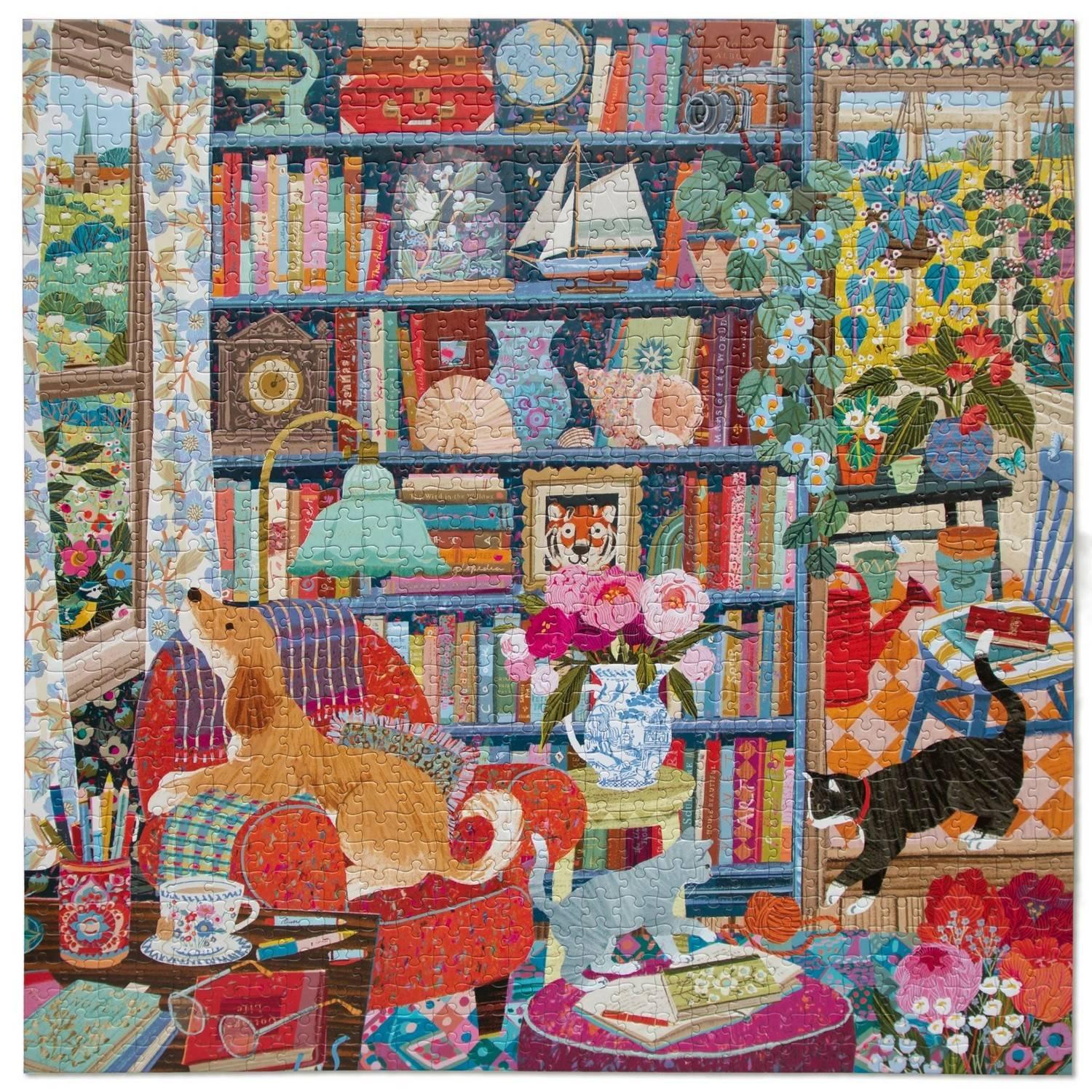 Puzzle 1000 pièces : Bibliothèque de cottage anglais Puzzle 1000 pièces : Bibliothèque de cottage anglais