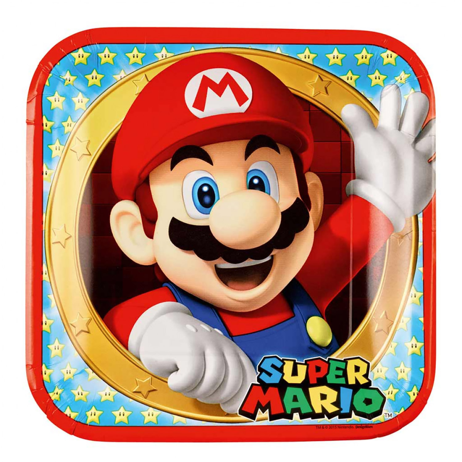 Assiettes carrées : Super Mario Bross