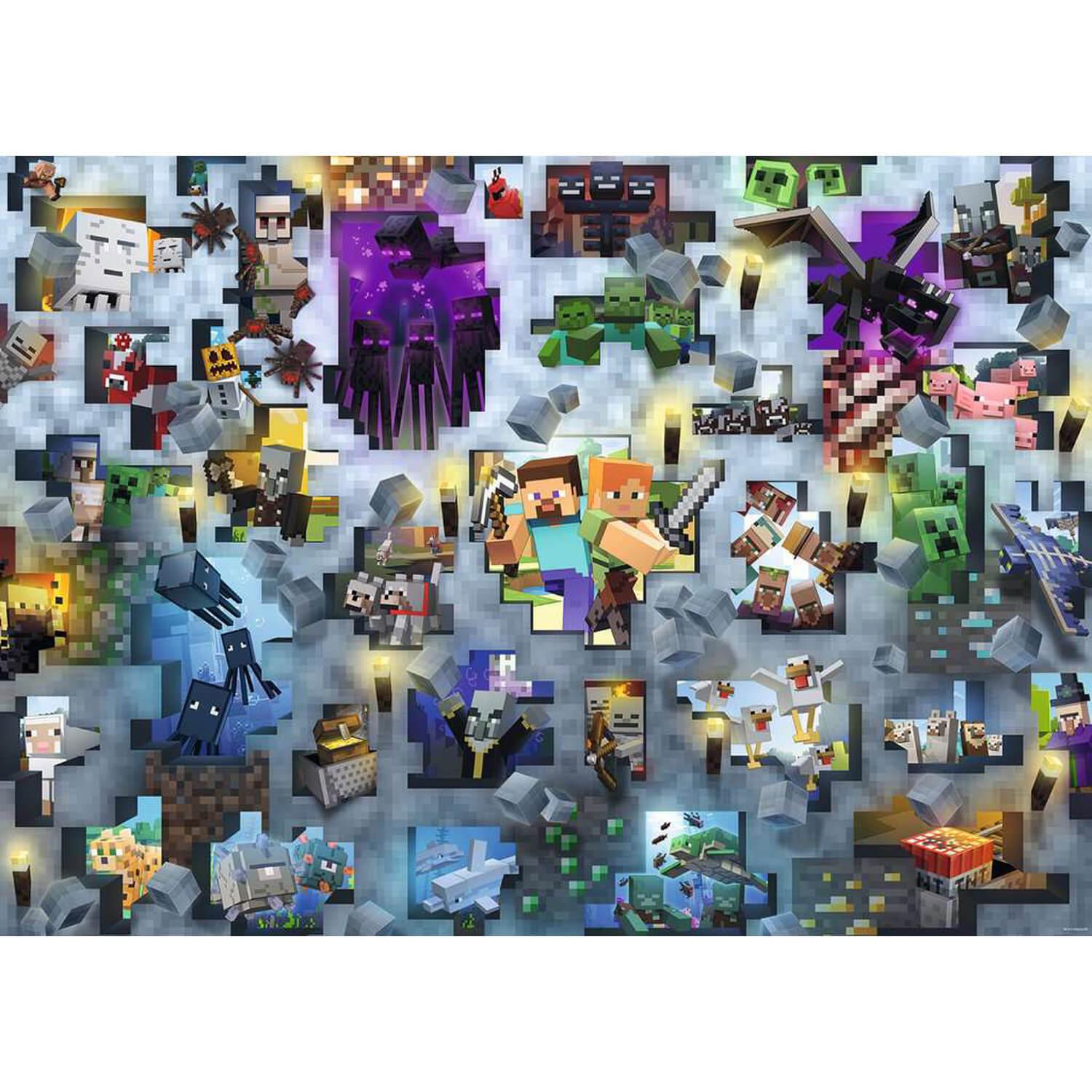 Puzzle 1000 pièces : Minecraft - Ravensburger - Rue des Puzzles