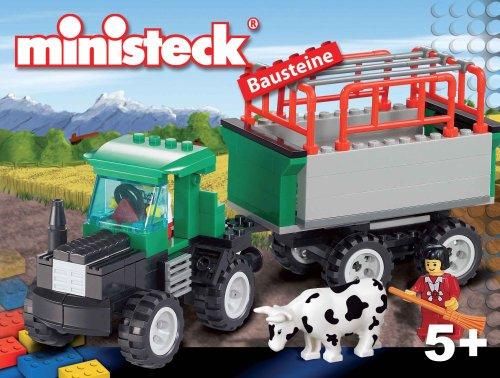 Tracteur avec remorque et vache Briques Ministeck